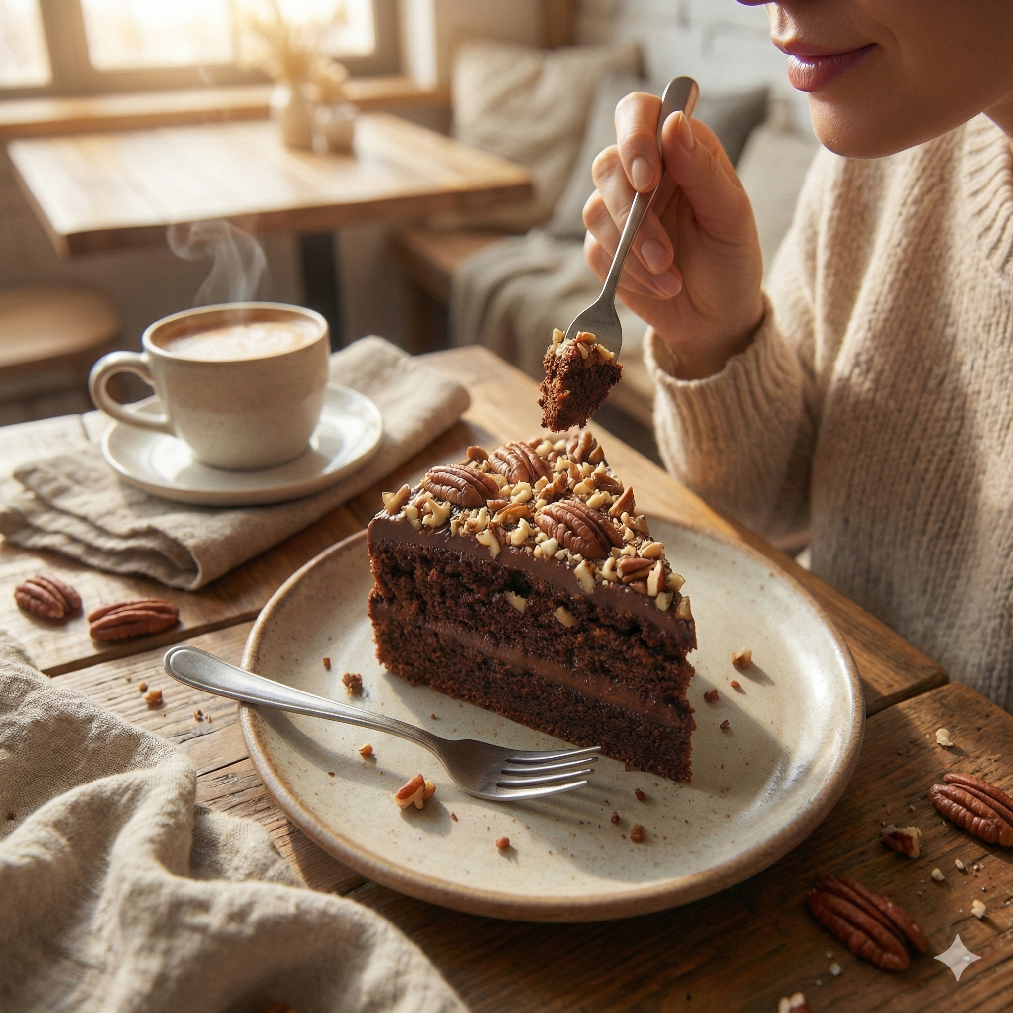 Caramel Pecan Keto Cake