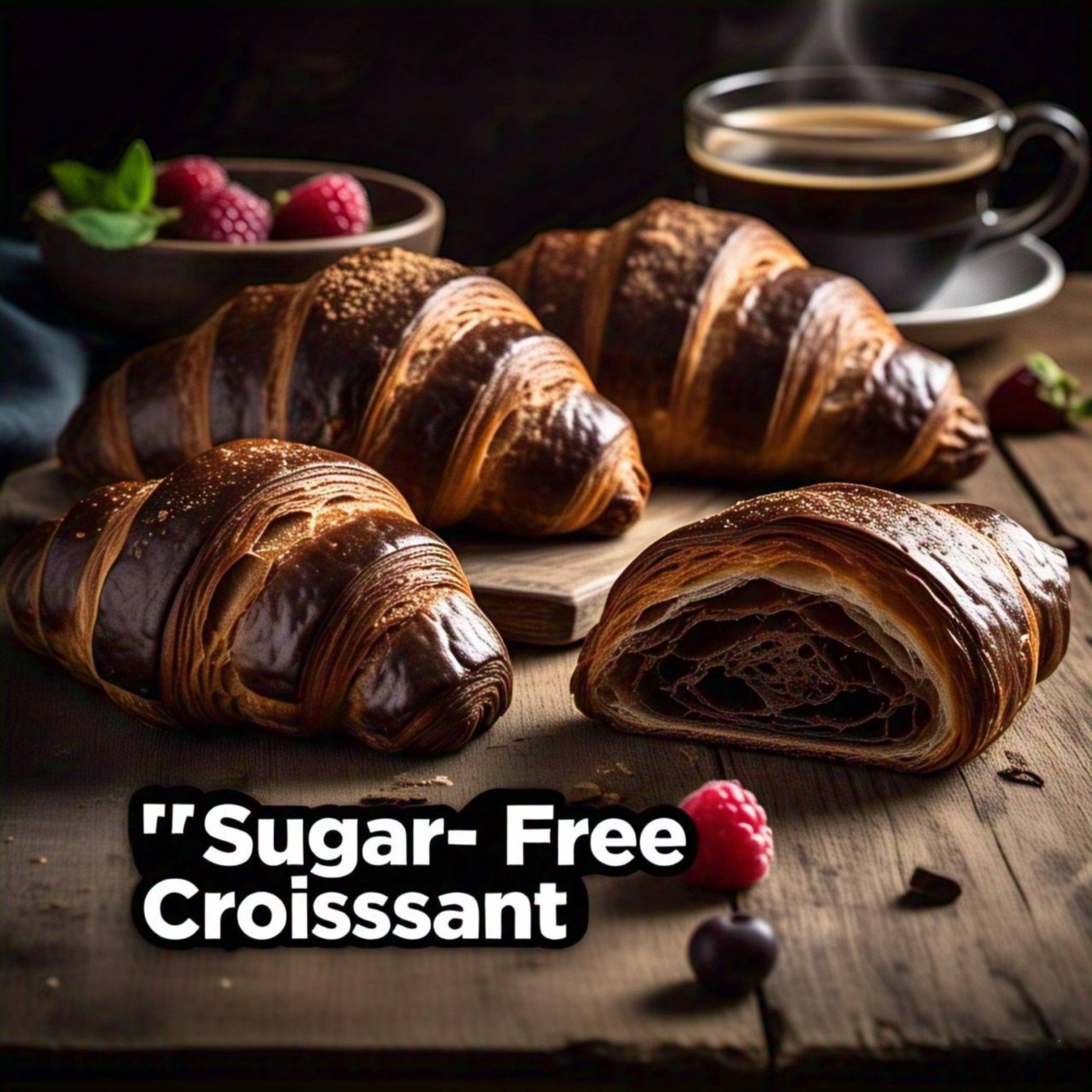 Sugar Free Dark Chocolate Almond Croissant