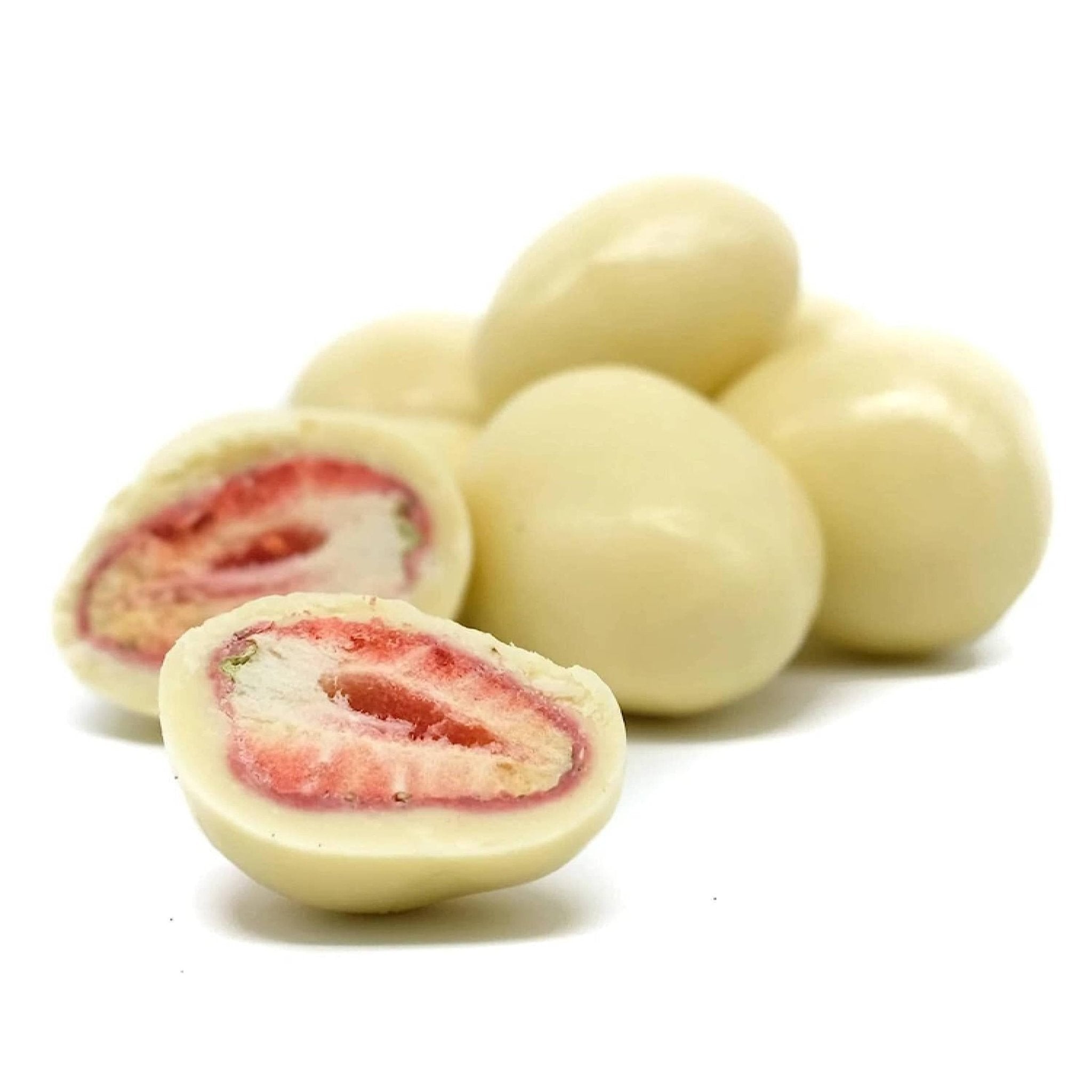 Indulge in a Sweet Treat: 24 Pcs of Fresh Strawberry Freeze Dried Dipped In Belgian White Chocolate - Andyanand