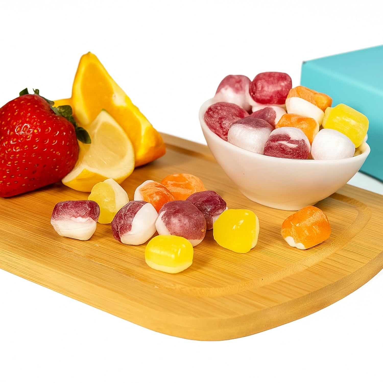 Andyanand Food & Beverages > Confectionery > Hard Candy > Sugar-Free Andy Anand Sugar-Free Trio Hard Candy, 25 pc – Strawberry, Orange & Lemon, European Imported, Keto & Diabetic-Friendly Gourmet Gift Box Sugar-Free Trio Hard Candy 25 pc | Nationwide