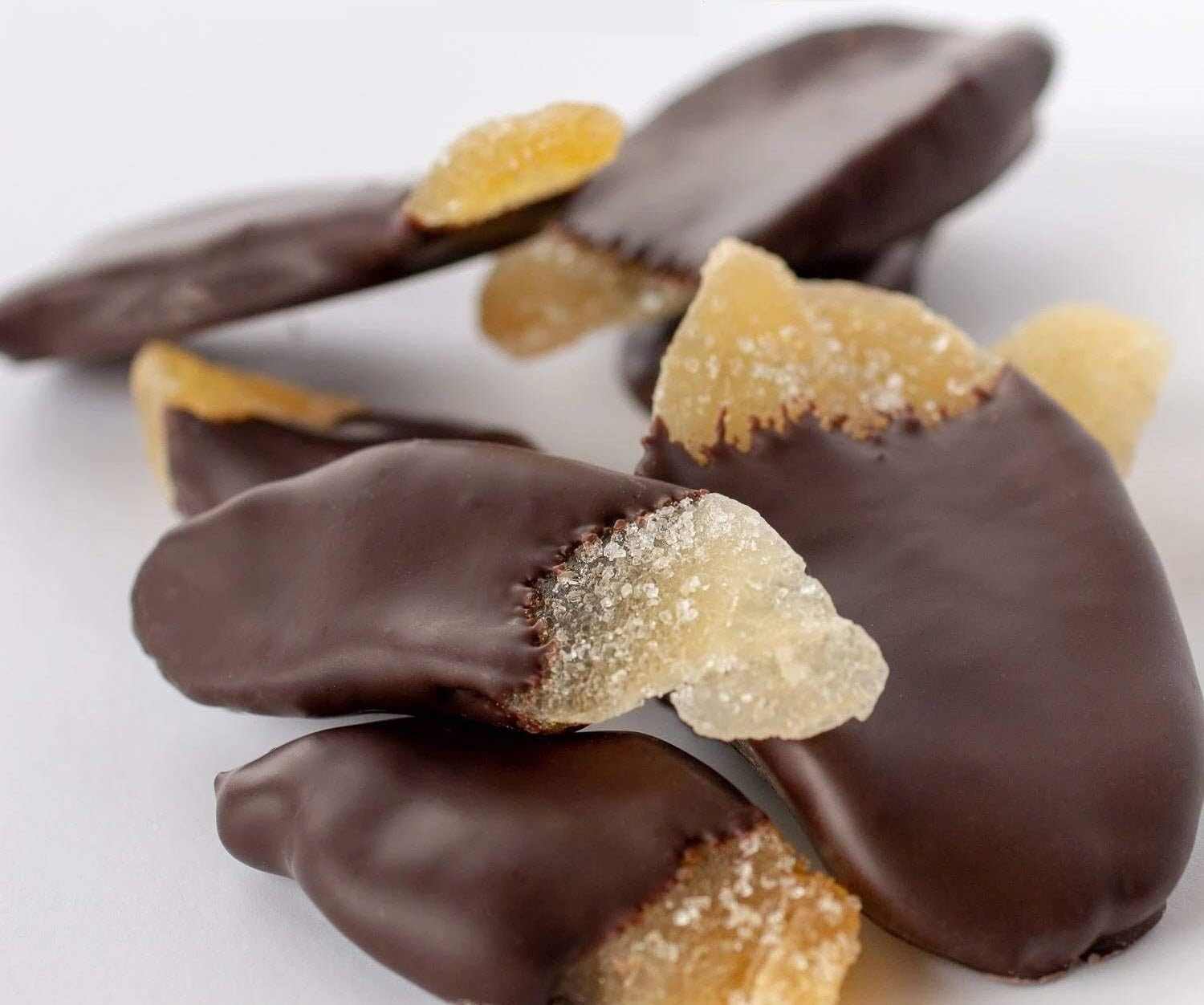 Andy Anand Chocolates Food & Beverages > Desserts & Sweets > Chocolate Andy Anand Dark Chocolate Covered Fresh Ginger, 1 lb – Belgian Dark Chocolate, Bold Sweet & Spicy Flavor, Gourmet Handcrafted Holiday Gift Vegan Belgian Dark Chocolate Ginger 1 lb