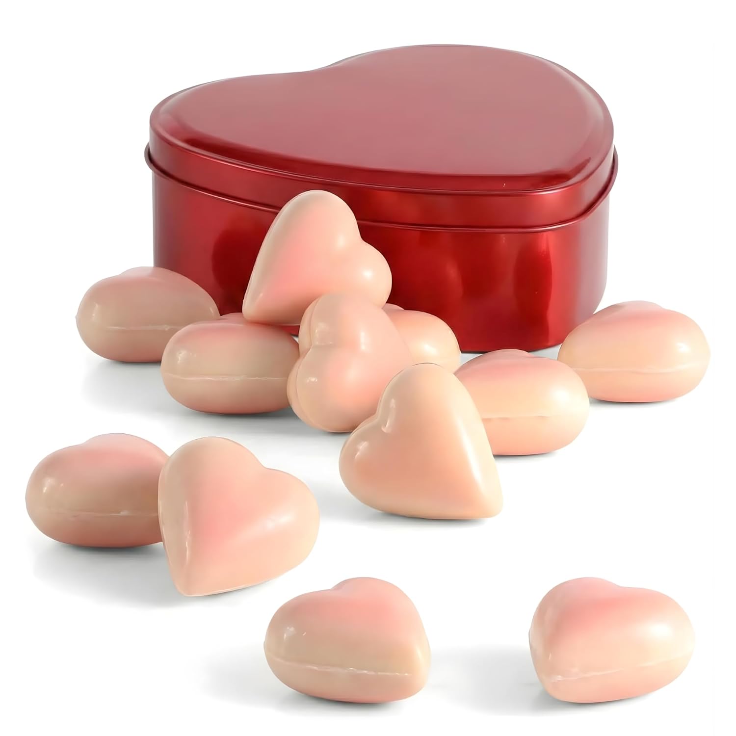 Andy Anand Ruby Chocolate Hearts 18 Pc (5.8 oz) Gourmet Metal Box, 60% Cacao. Nut Free, Silky & Rich Indulgence for White Chocolate Lovers. Perfect for Gift to Express Your Love