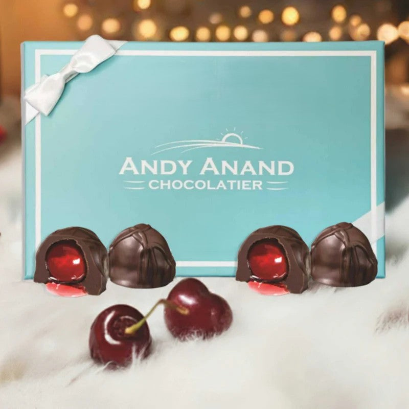 Andy Anand Chocolate Covered Cherries – Andy Anand Vegan Dark Chocolate Cordials 24pcs