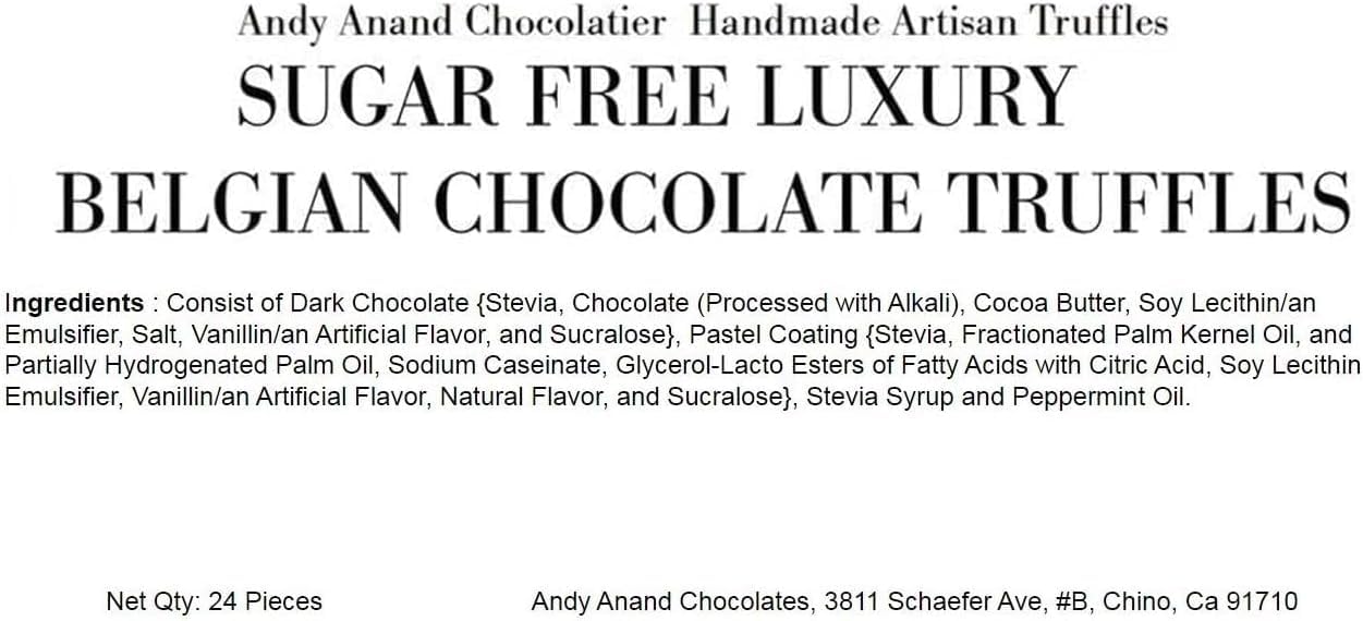 Sugar Free Belgian Chocolate Truffles ingredients for Smooth chocolate ganache