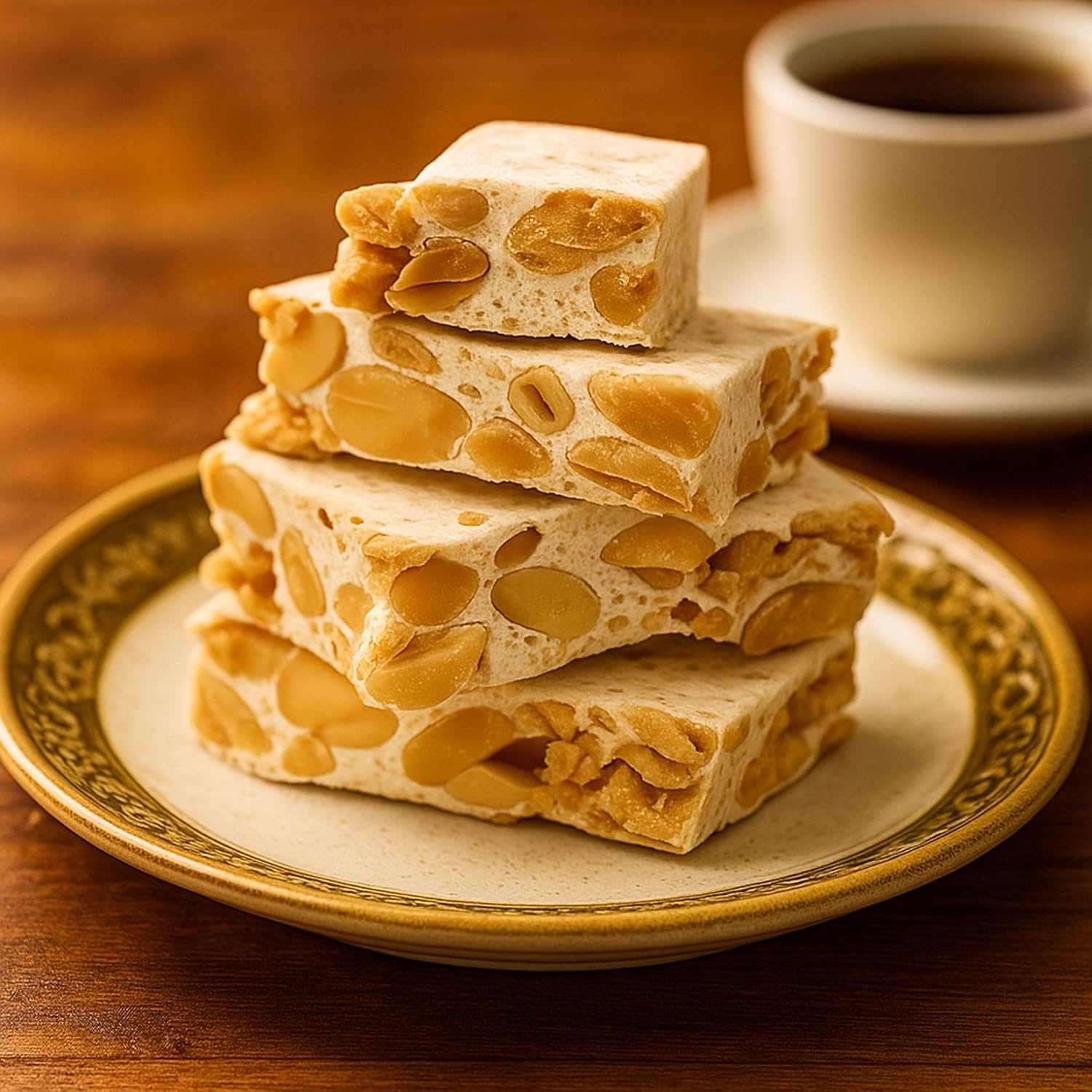 Andy Anand sugar & gluten-free almond brittle nougat, 7 oz, diabetic friendly, European candy, unforgettable flavor.