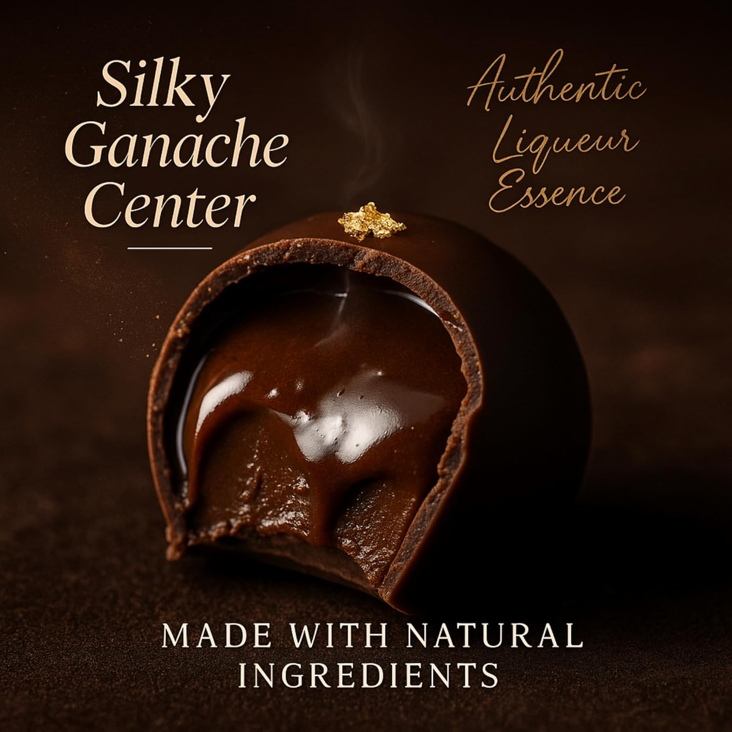 Andy Anand gluten-free Belgian dark chocolate truffles, 16 pcs gift box, champagne, rum, amaretto, Black Forest.