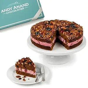 Andy Anand Luxe sans culpabilité : Gâteau aux fruits sans sucre cétogène avec truffes riches Dessert de boulangerie parfait pour les diabétiques, gâteau d'anniversaire (2,8 lb)