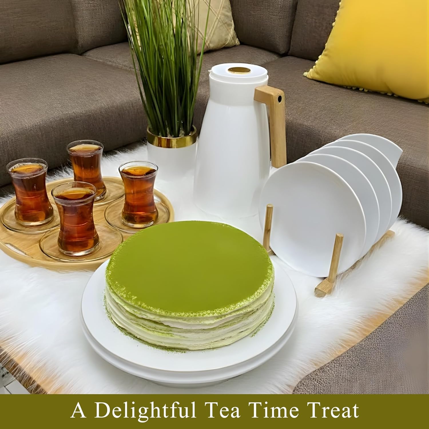 Healthy Sugar Free Matcha Green Tea Cake