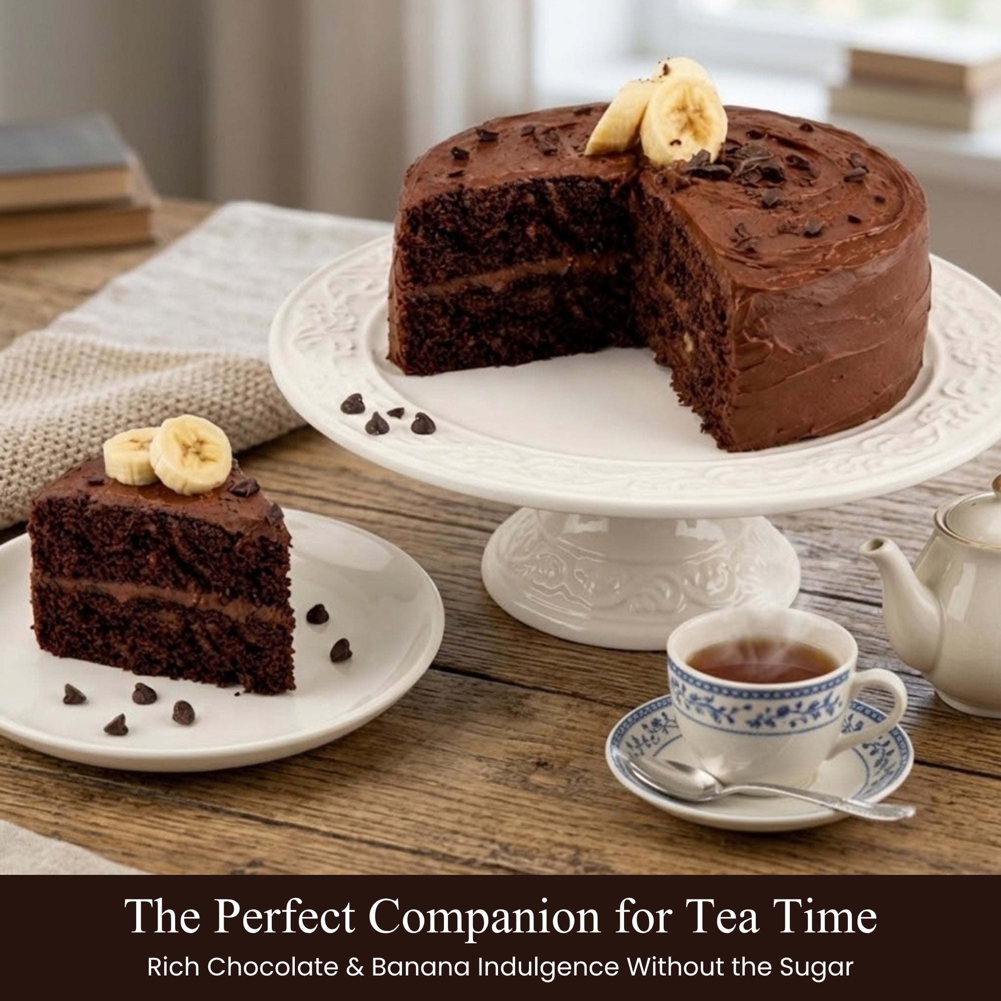 Andy Anand Chocolates Food & Beverages > Desserts & Sweets > Cakes > Sugar-Free Cakes Andy Anand Sugar-Free Chocolate Banana Cake, 2.8 lb – Keto & Diabetic-Friendly, Rich Chocolate & Real Banana, No Sugar Added, Birthday Gift Sugar-Free Chocolate Banana Cake | Keto