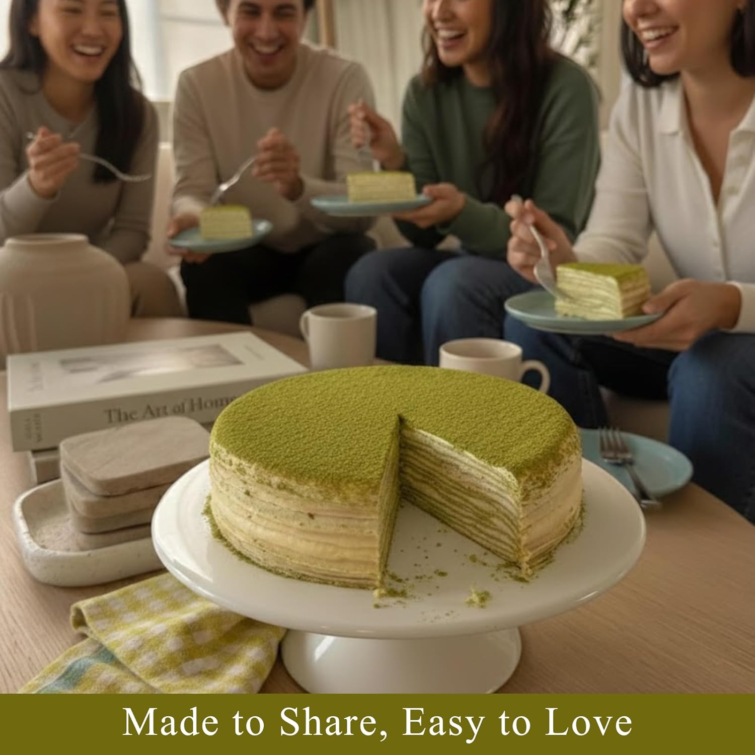 Japanese Style Sugar Free Matcha Green Tea Chiffon Cake