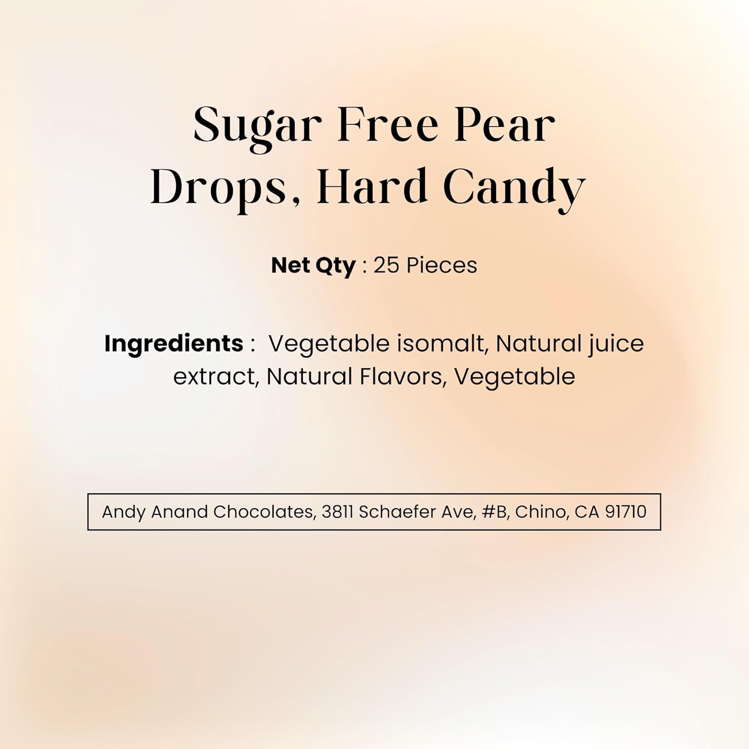Andyanand Food & Beverages > Confectionery > Hard Candy > Sugar-Free Andy Anand Sugar-Free Pear Drop Hard Candy, 25 pc – European Imported, Copper-Kettle Boiled, Keto & Diabetic-Friendly Gourmet Snack Gift Sugar-Free Pear Drop Hard Candy 25 pc | Nationwide