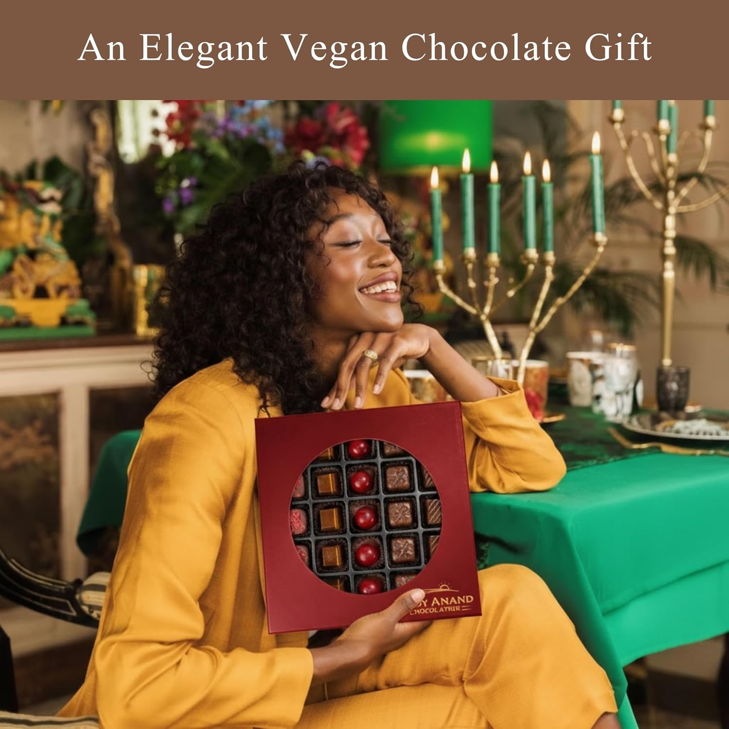 Andy Anand Chocolates Food & Beverages > Desserts & Sweets > Chocolate Andy Anand Vegan Dark Chocolate Truffles Praline Collection, 25 pc – Gluten-Free Gift Box, 60% Cocoa Butter, Birthday & Valentine's Day Gift Vegan Gluten-Free Dark Chocolate Truffles 25 pc