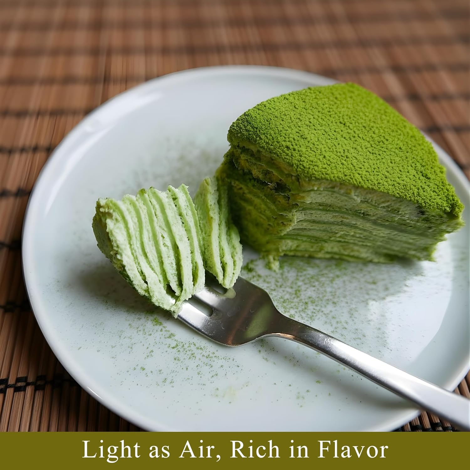 Handmade Sugar Free Matcha Green Tea Chiffon Cake