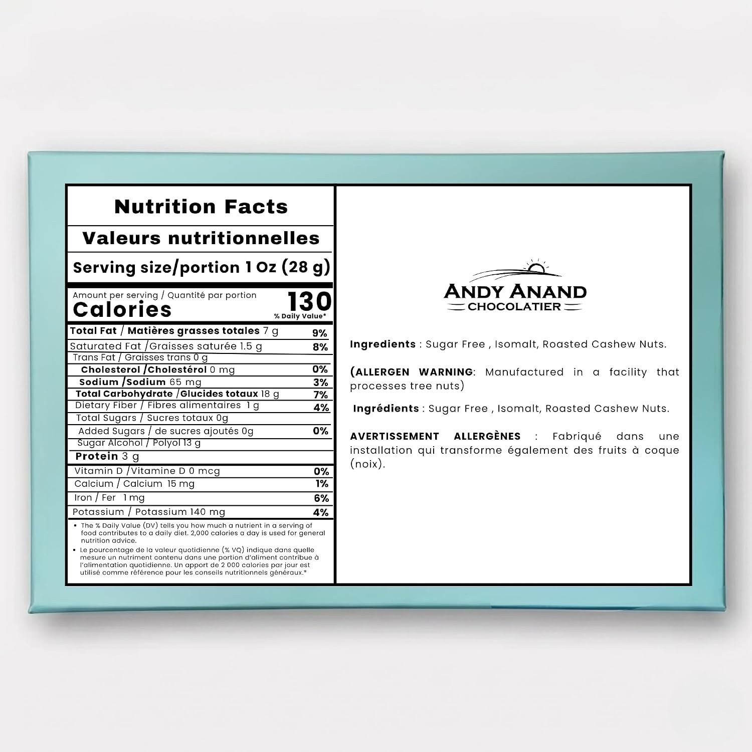 Andy Anand Anacardos sin Azúcar - 7 Oz (Pack de 2)