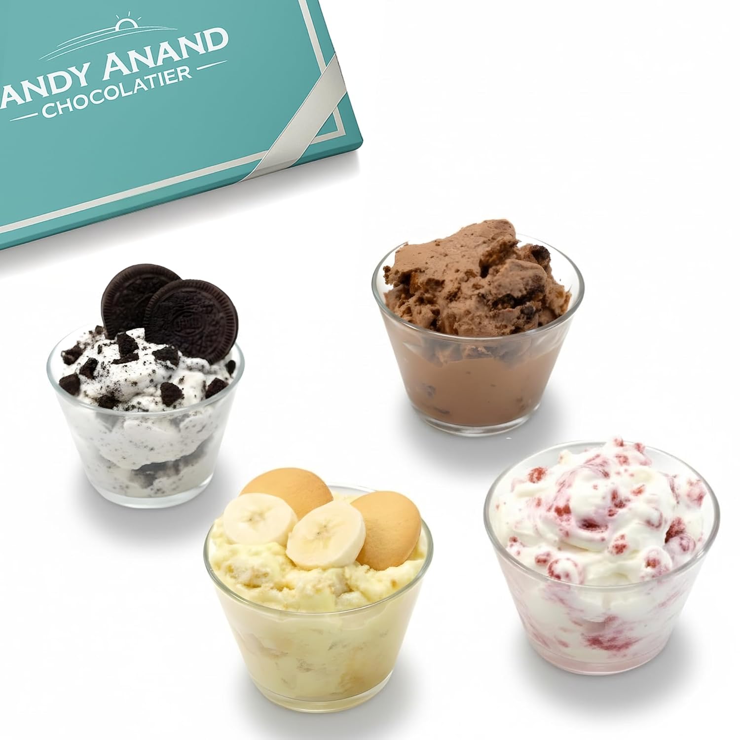 Andyanand Food & Beverages > Desserts & Sweets > Cakes > Sugar-Free Cakes Andy Anand Sugar-Free Cake Sampler, 4 Flavors, 3.7 lb – Keto & Diabetic-Friendly, Cookies & Cream, Chocolate, Blueberry & Pineapple Gift Sugar-Free Cake Sampler 4 Flavors | Keto & Diabetic-Friendly