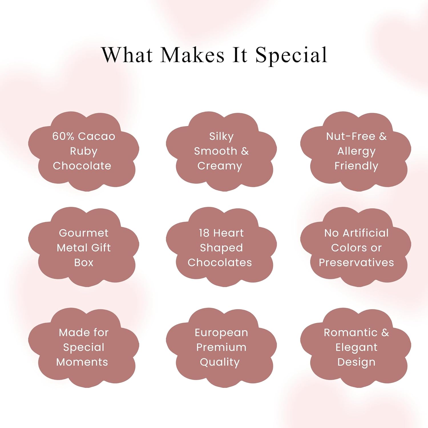 Andy Anand Ruby Chocolate Hearts 18 Pc (5.8 oz) Gourmet Metal Box, 60% Cacao. Nut Free, Silky & Rich Indulgence for White Chocolate Lovers. Perfect for Gift to Express Your Love