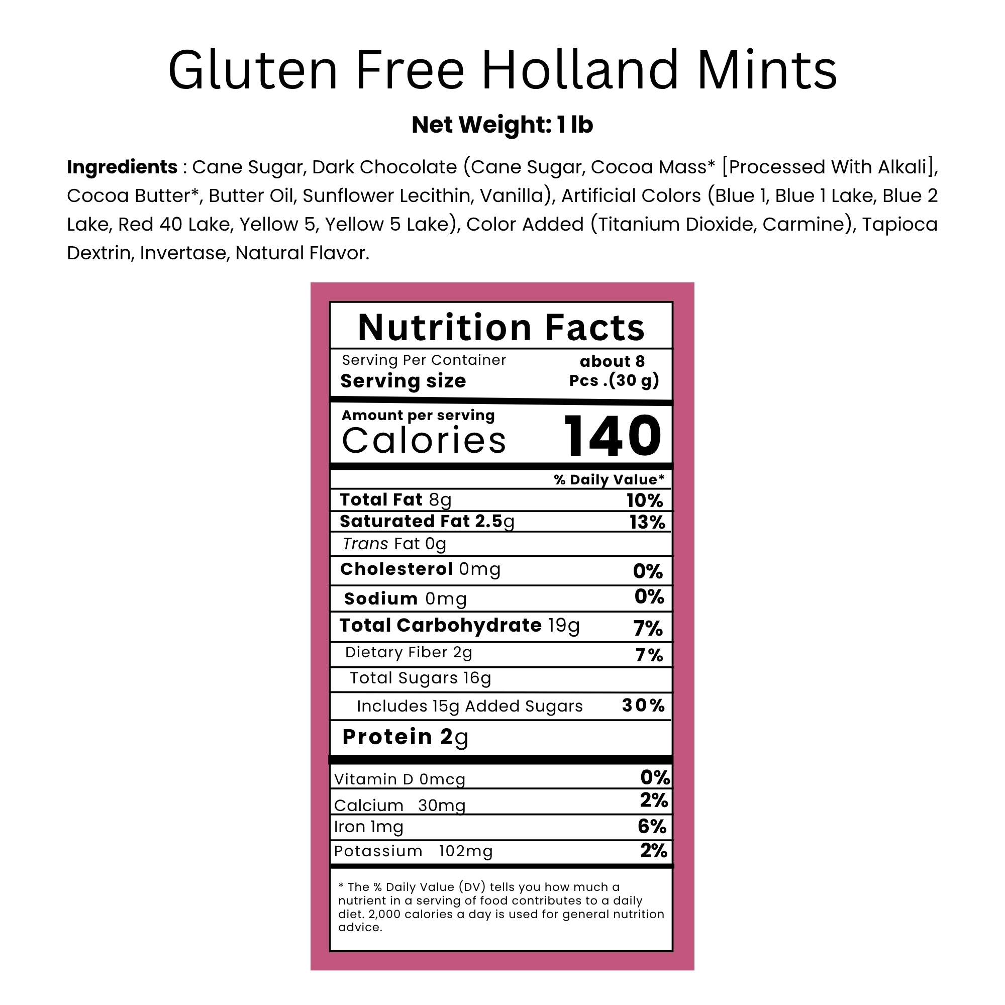 Andy Anand Chocolates Food & Beverages > Desserts & Sweets > Chocolate Andy Anand Vegan Holland Mints, 2 lb – 60% Belgian Dark Chocolate, Pure Peppermint Oil, Gluten-Free, Birthday & Holiday Gourmet Gift Box Vegan Holland Mints 2 lb | Gluten-Free, Ships Nationwide