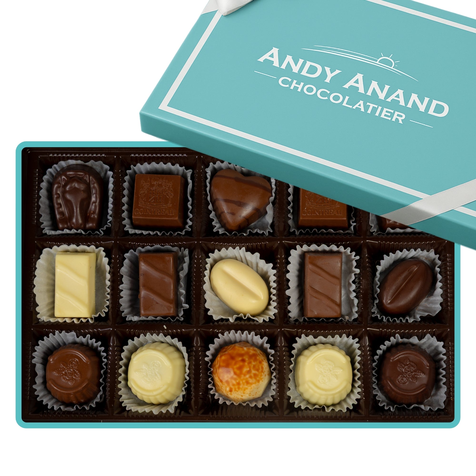 Andy Anand Sugar-Free & Gluten-Free Belgian Chocolate Truffles, 15 pc – Assorted Flavors, Diabetic-Friendly, Birthday & Valentine's Gift