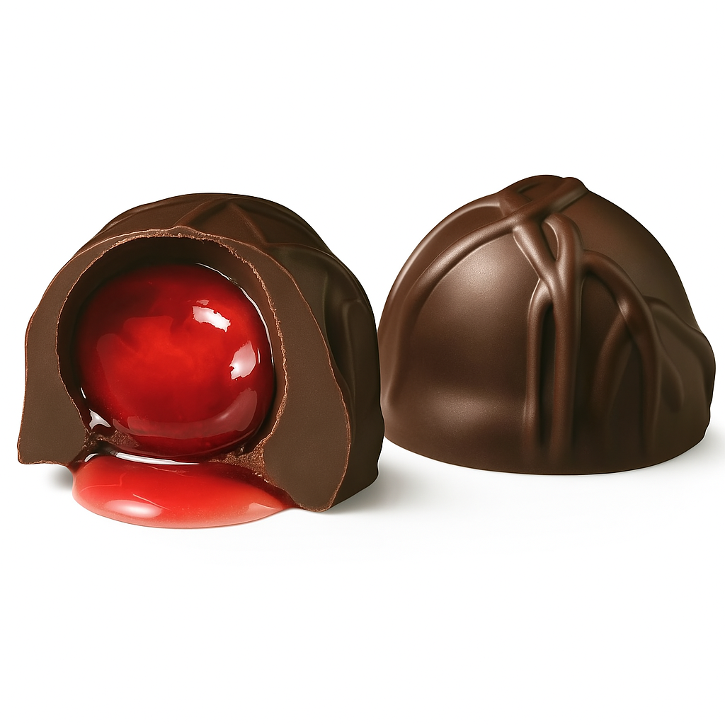 Sugar-free Vegan Dark Chocolate Cherry Cordials – guilt-free Belgian chocolate with juicy liquid-filled cherries