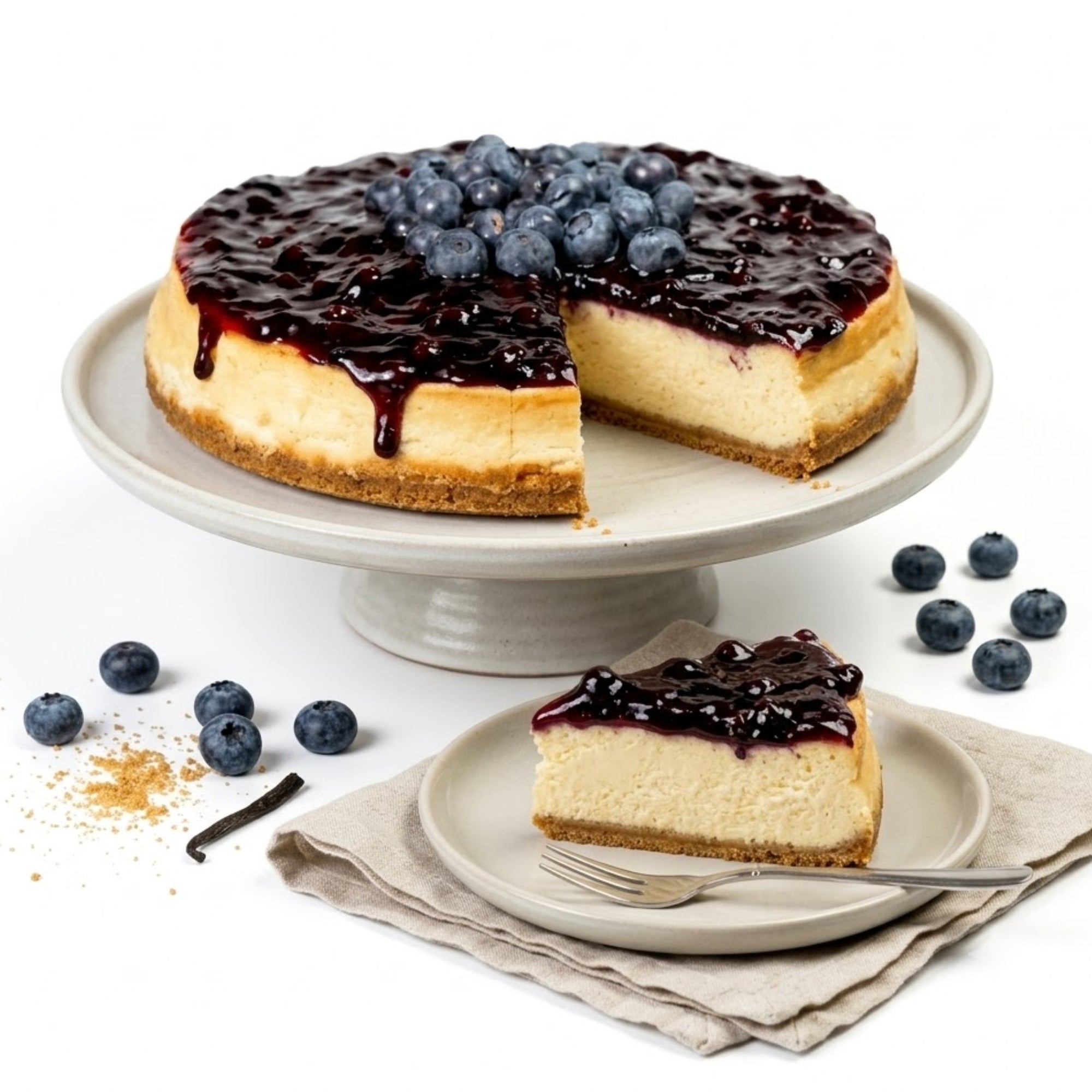 Andy Anand Yummy Tarta de queso tradicional con arándanos 9" - 2 lbs