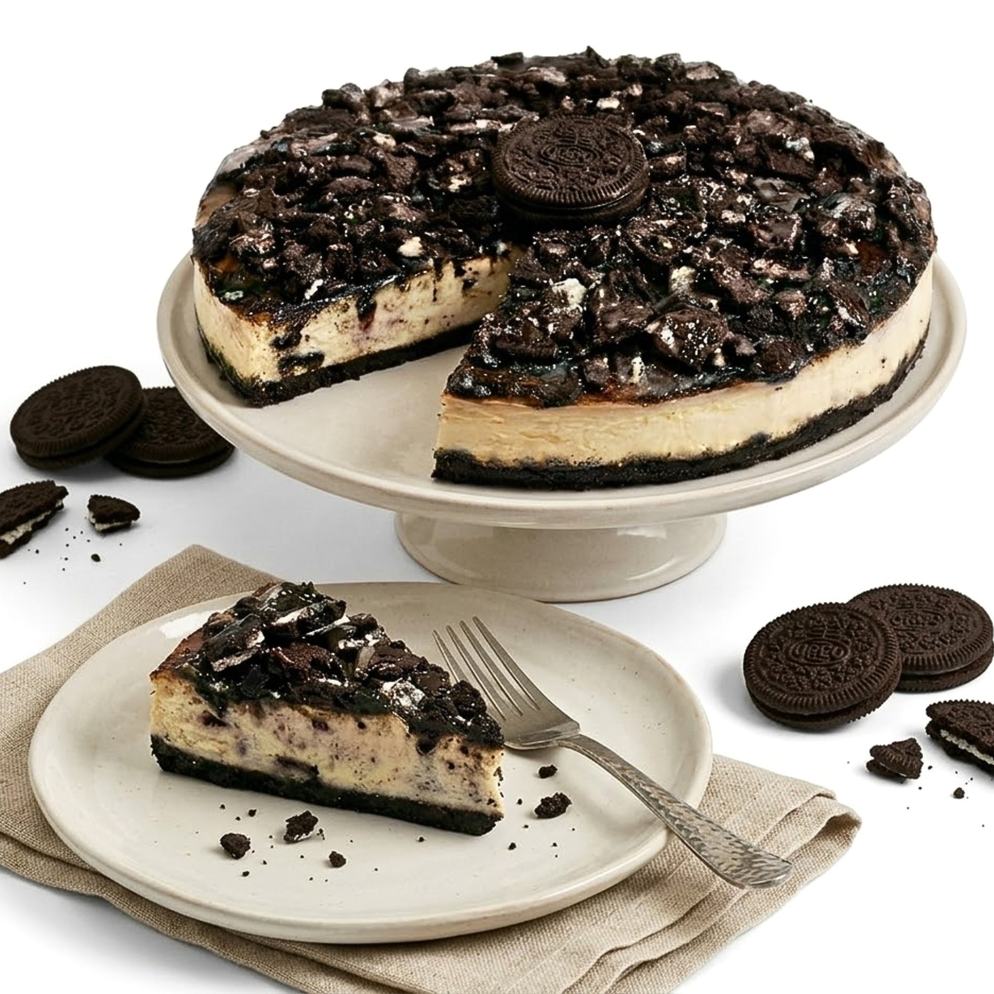 Gâteau au fromage aux biscuits et à la crème Andy Anand 9" - Fait de manière traditionnelle - Le meilleur gâteau au fromage d'anniversaire fraîchement cuit à New York (2 lb)
