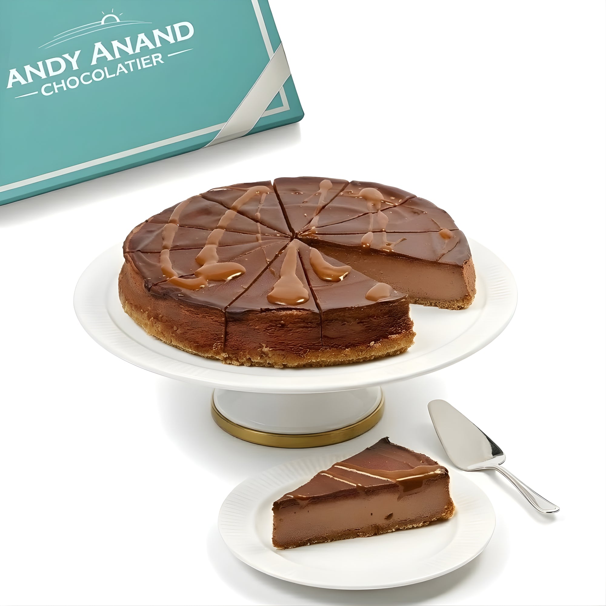 Andy Anand Chocolate Fudge Cheesecake 9" - Deléitese en cada bocado (2 lbs)