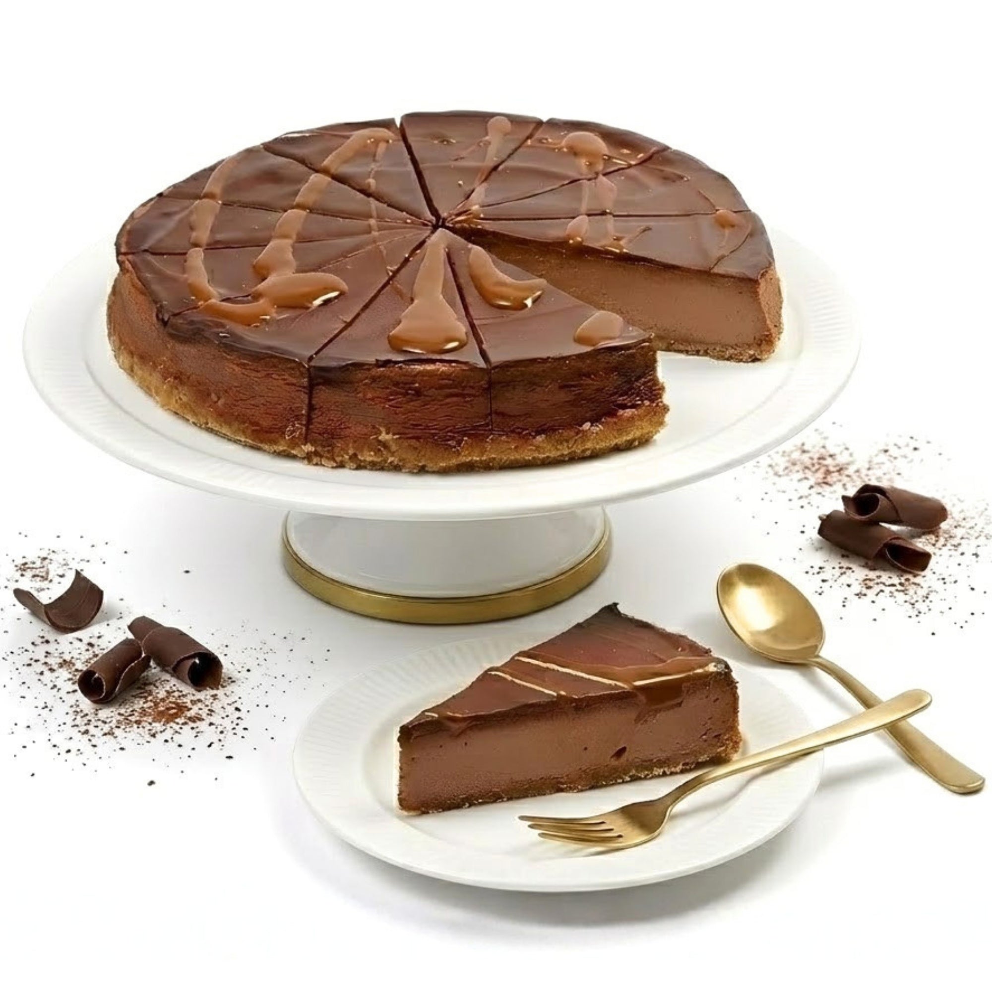 Andy Anand Chocolate Fudge Cheesecake 9" - Deléitese en cada bocado (2 lbs)