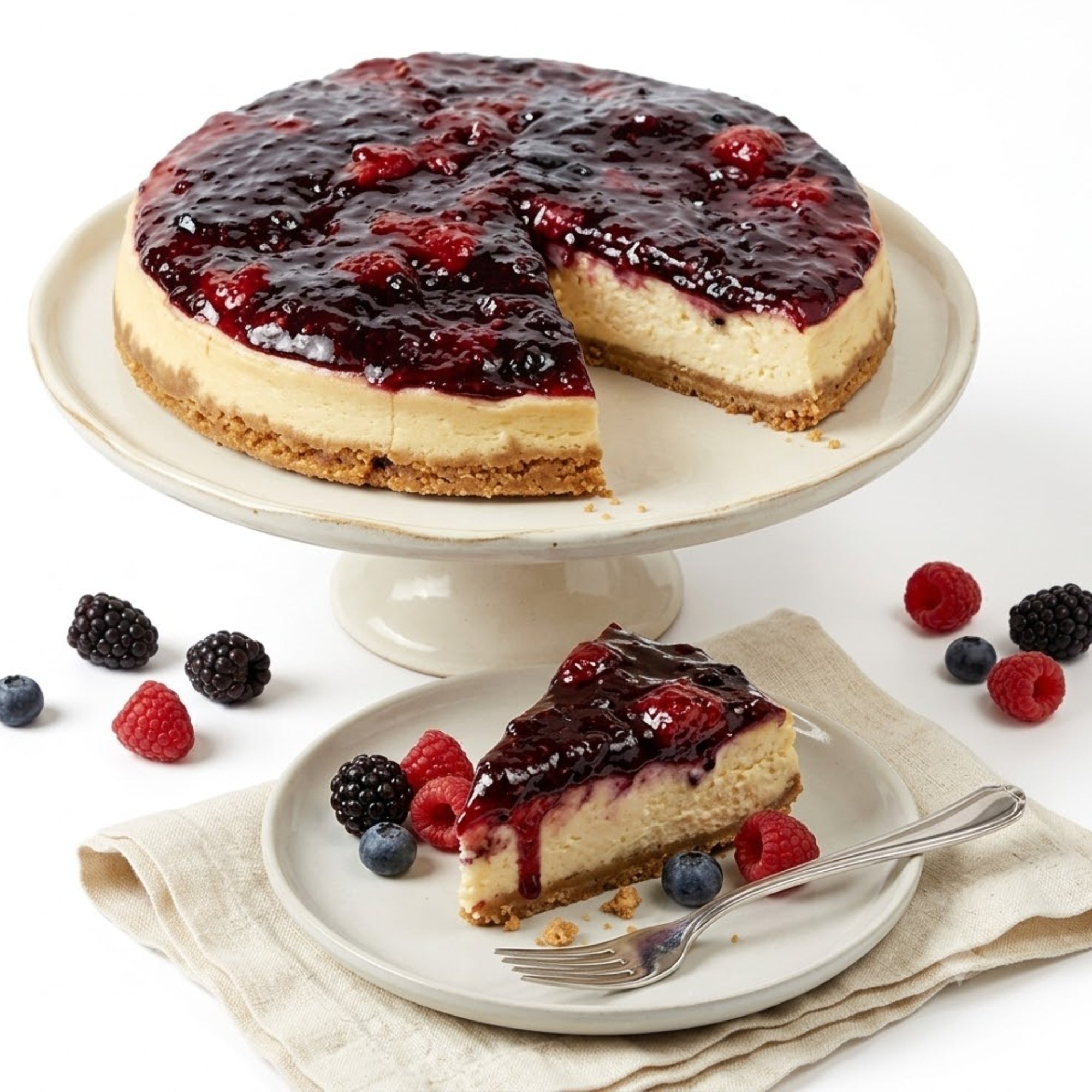 Gâteau au fromage aux baies sauvages d'Andy Anand 9 po - Fabriqué de manière traditionnelle - Un délice crémeux pour toutes les occasions (2,8 lb)