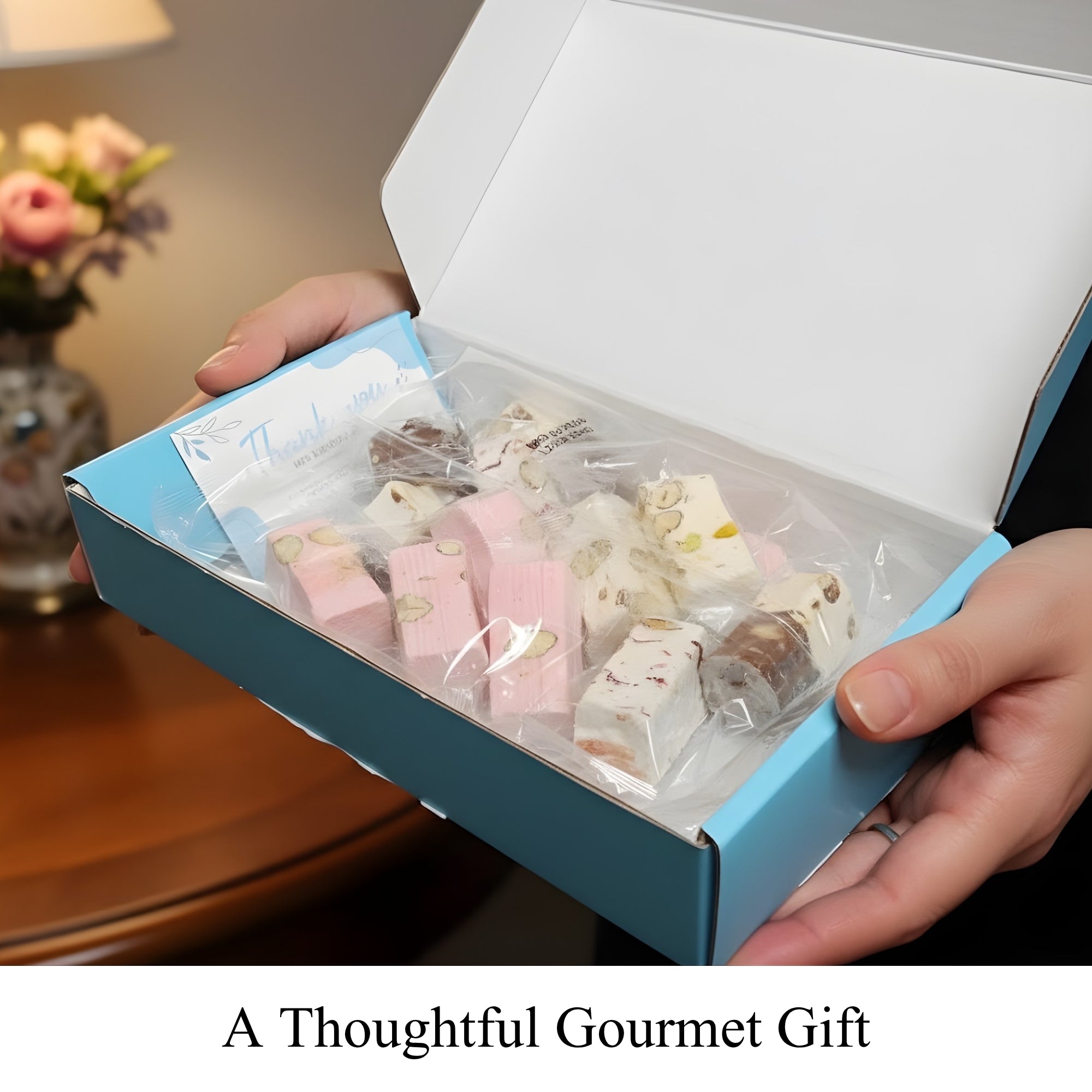 Andy Anand 28 bouchées de nougat aux amandes grillées, nougat mou et cassant, recette traditionnelle européenne au touron, nougat aux amandes - 7 oz - paquet de 2
