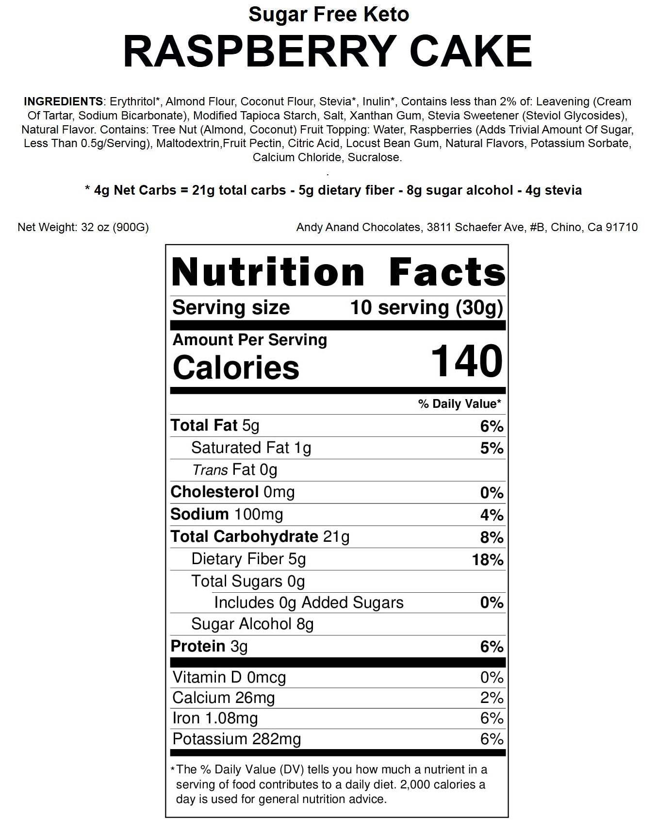 Sugar Free Raspberry Cake Andy Anand diabetics and health-conscious, delivered to your door with love and care.
