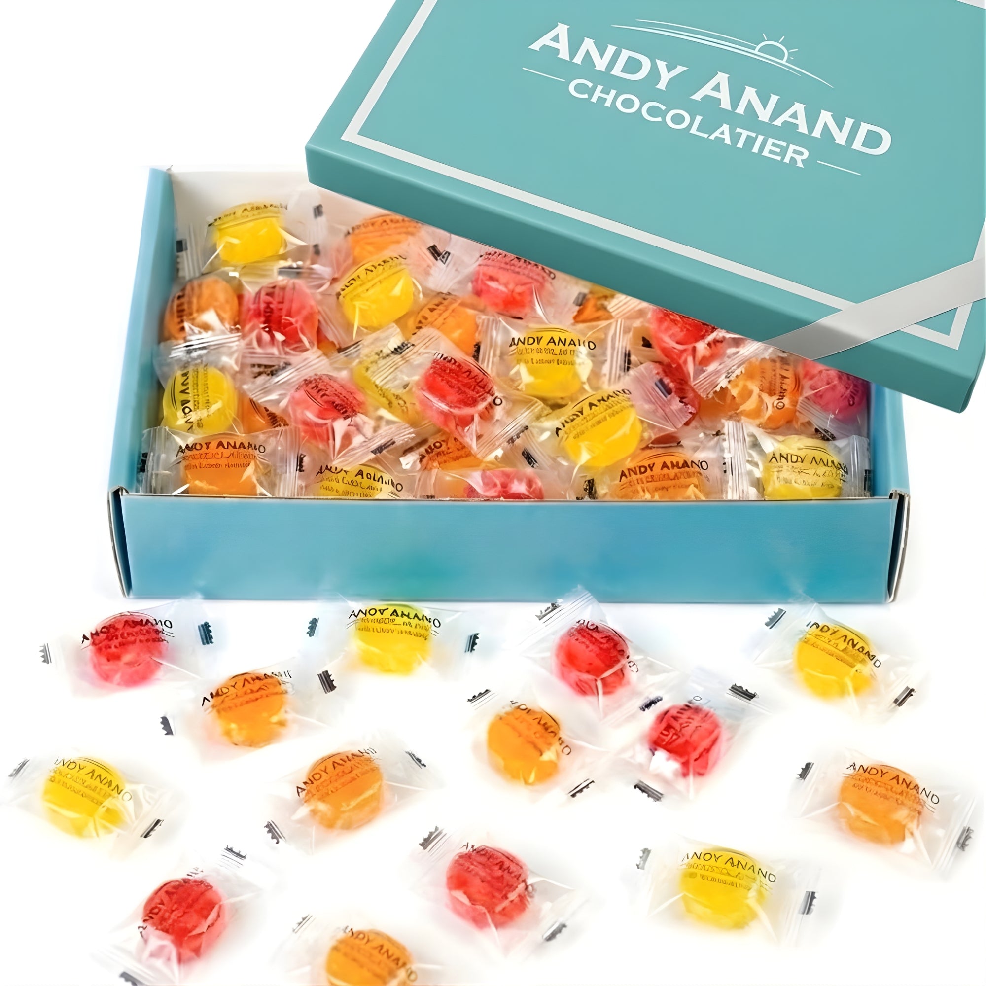Andy Anand Caramelos duros de frutas sin azúcar + vitamina C, energía, desintoxicación, antioxidantes, aptos para ceto y diabéticos (7 oz)