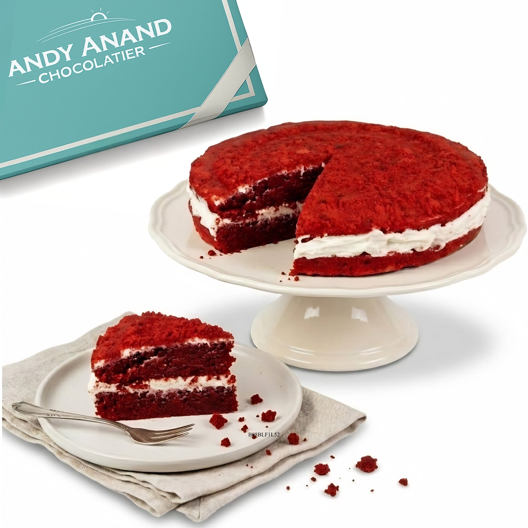 Andyanand Food & Beverages > Desserts & Sweets > Cakes > Sugar-Free Cakes Andy Anand Sugar-Free Red Velvet Cake, 2.4 lb – Belgian Cocoa, Sugar-Free Cream Cheese Frosting, Keto & Diabetic-Friendly Birthday Gift Sugar-Free Red Velvet Cake | Keto, Ships Nationwide