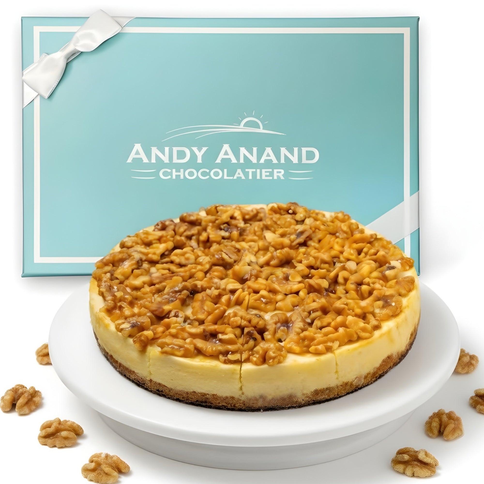 Andyanand Food & Beverages > Desserts & Sweets > Cakes > Sugar-Free Cheesecakes Andy Anand Sugar-Free Caramel Apple Cheesecake, 9-Inch, 2.8 lb – Cinnamon Apple, Keto & Diabetic-Friendly, California Cream Cheese Gift Sugar-Free Caramel Apple Cheesecake | Ships Nationwide