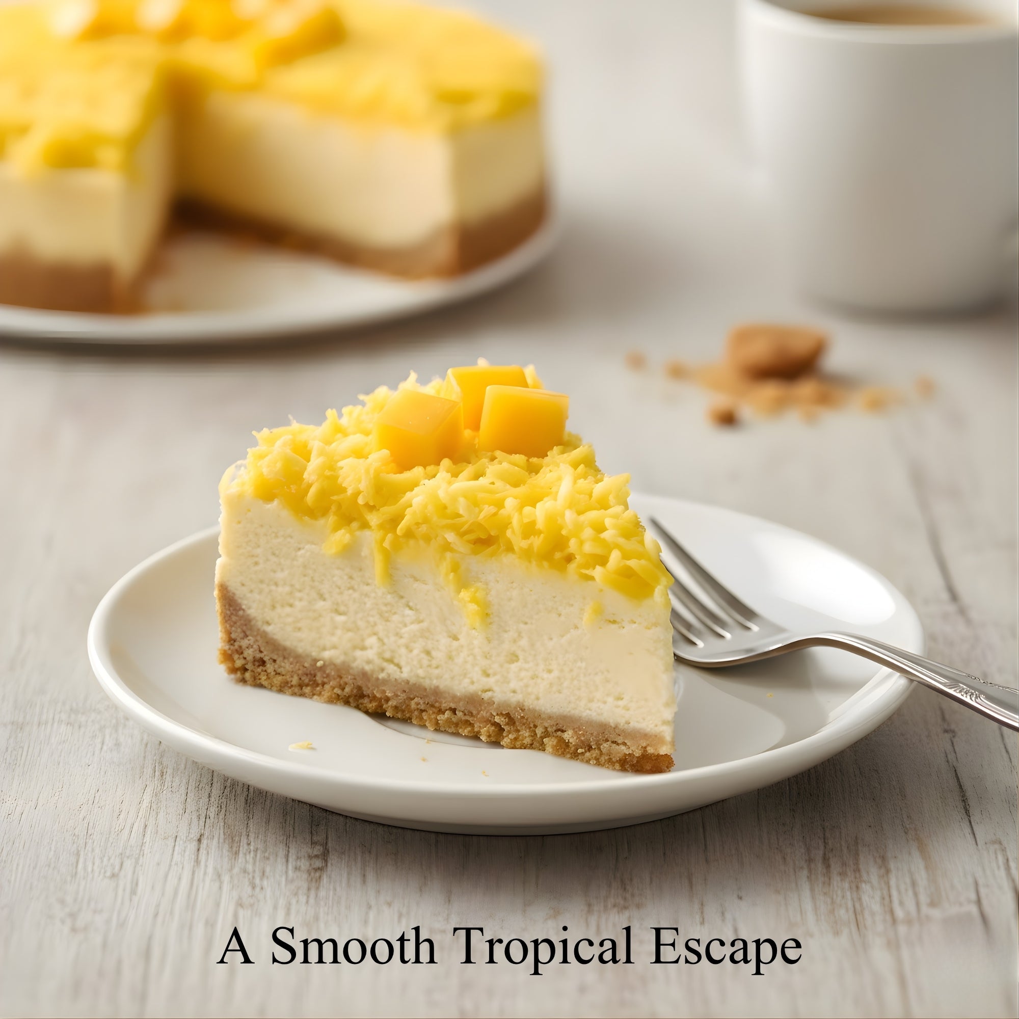 Andy Anand Fresh Mango Cheesecake, 9-Inch, 2 lb – Hand-Baked NY-Style, Real California Cream Cheese, No Preservatives, Birthday Gift Box
