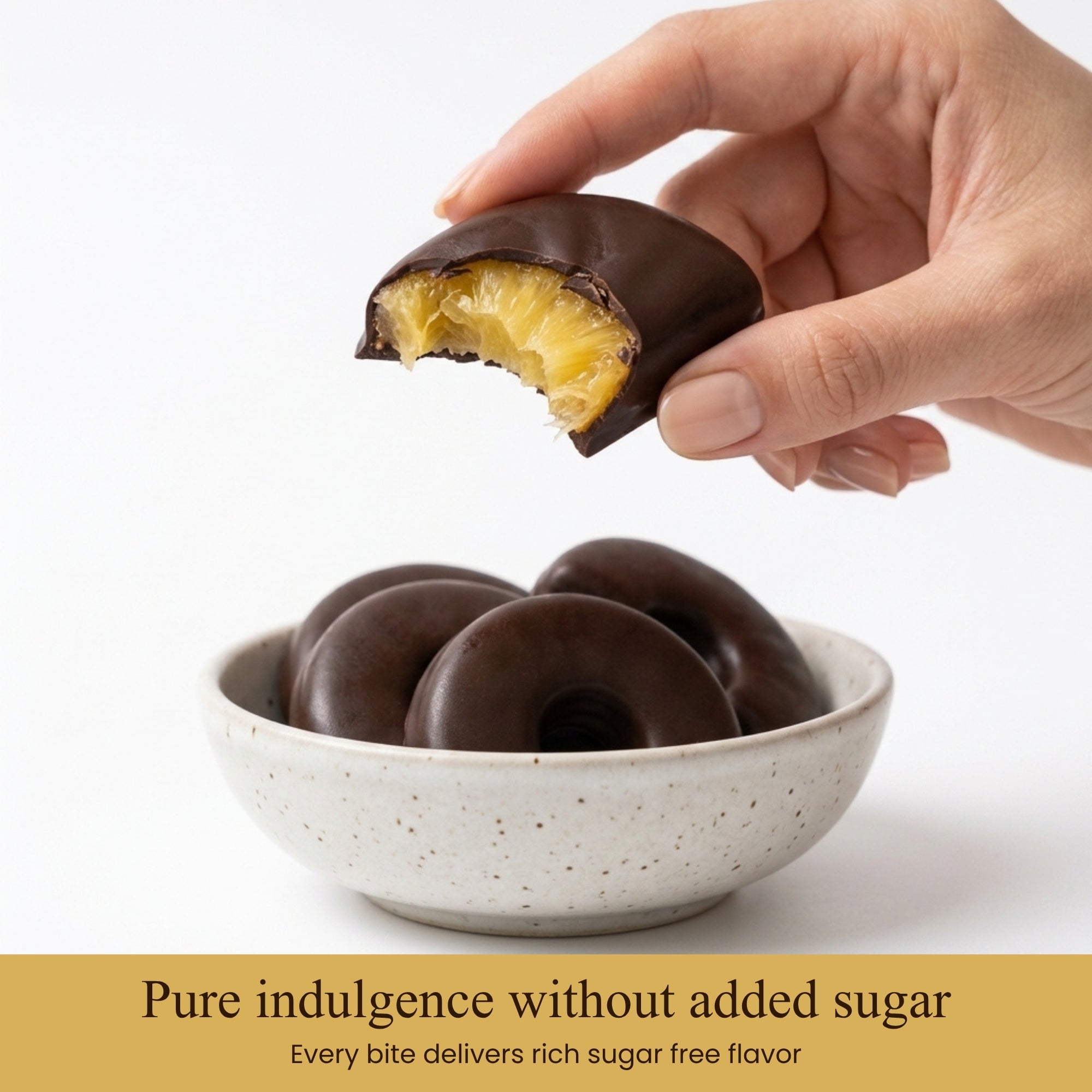 Andy Anand Sugar Free Dark Chocolate Pineapple Slices, 12oz – Keto Friendly, Diabetic Friendly, No Sugar Added, Gourmet Belgian Dark Chocolate Gift