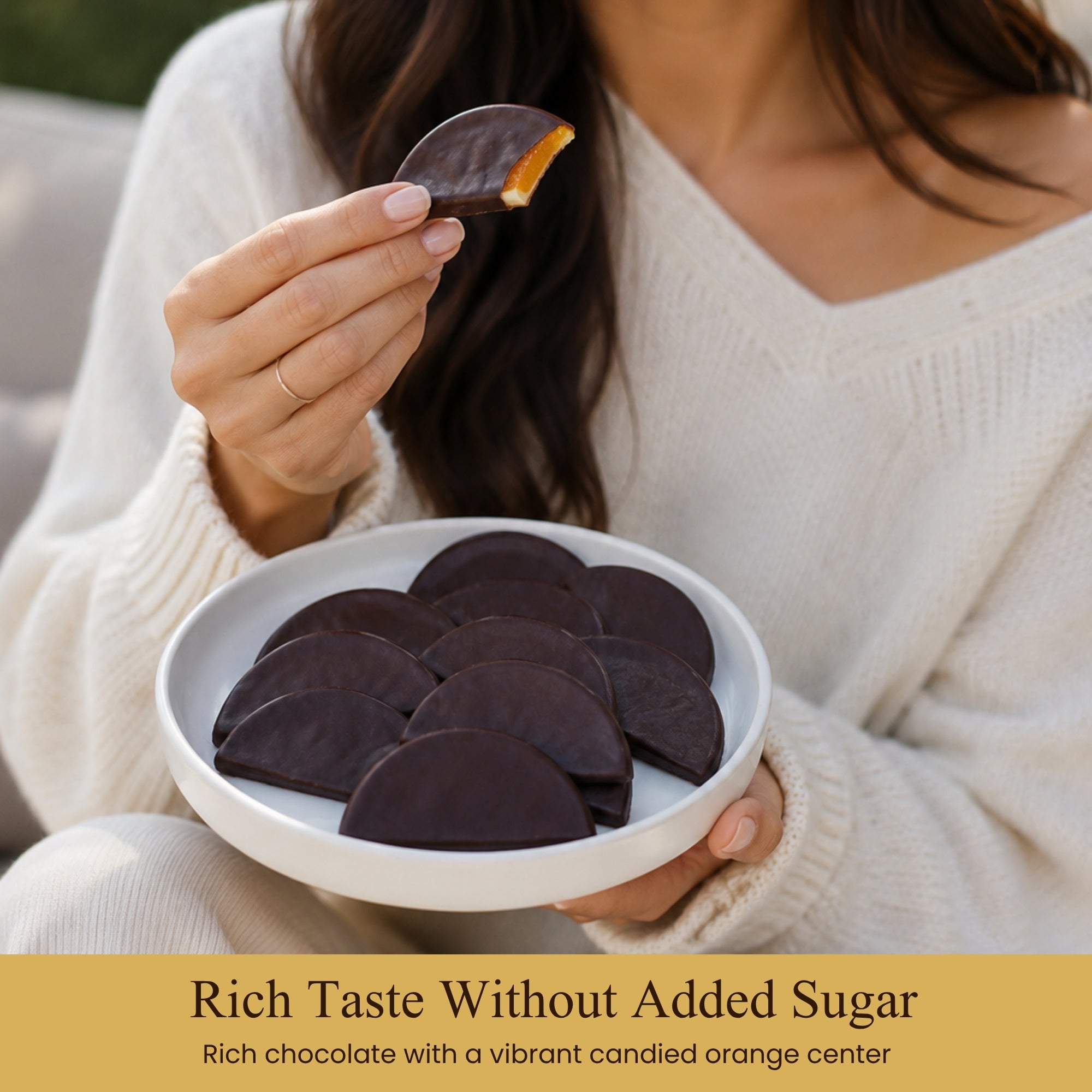 Andy Anand Sugar Free Dark Chocolate Covered Orange Slices, 20pc, 12oz – Keto Friendly, Diabetic Friendly, No Sugar Added, Real Candied Orange, Gift Box