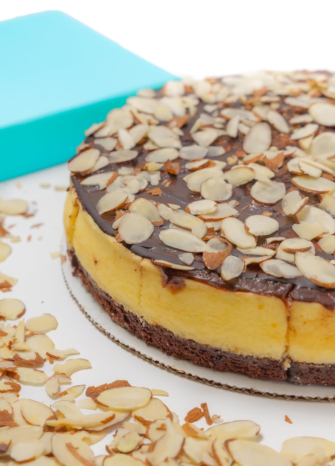 Chocolate rich Brownie Cheese Cake with almond