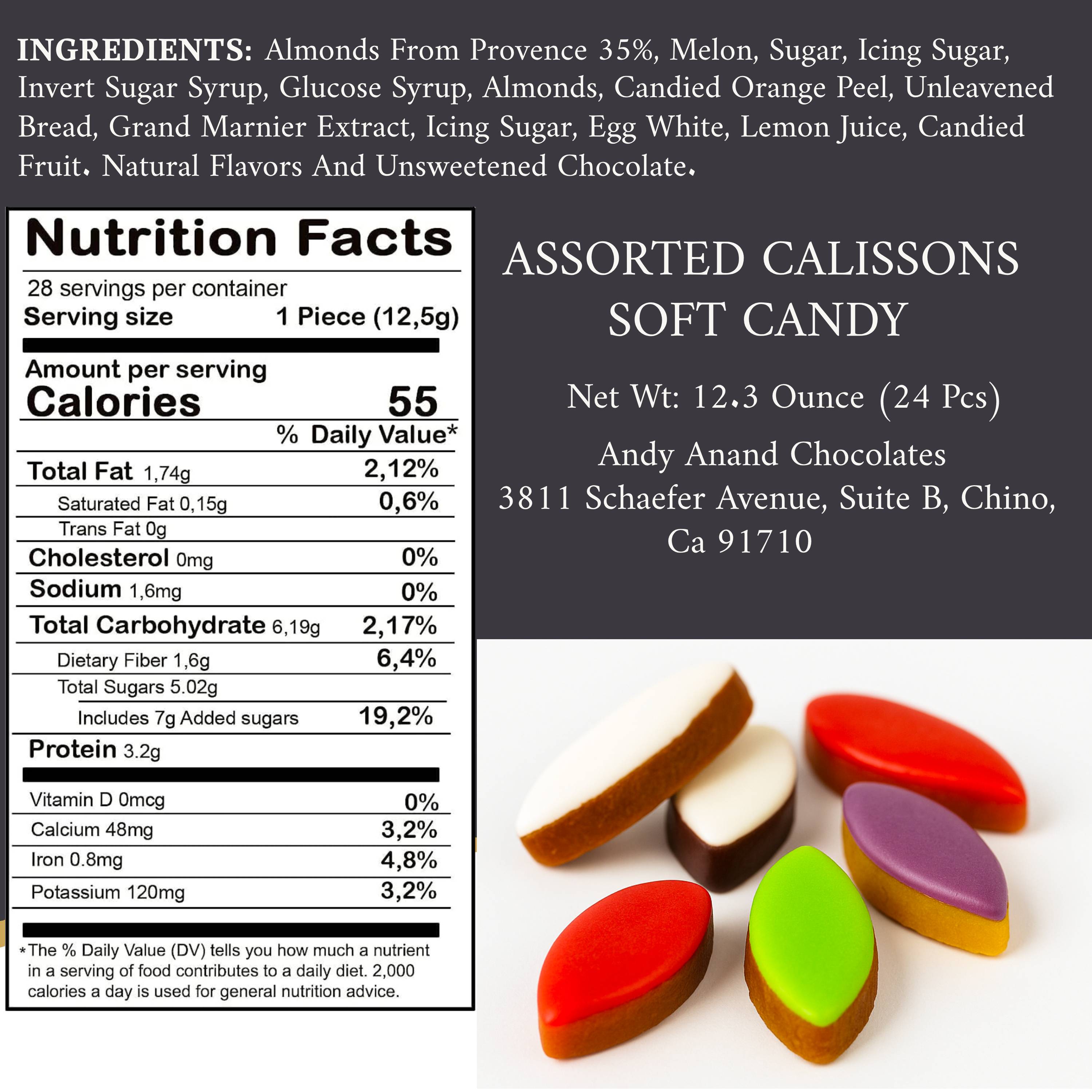 Calissons Almond Candy Sweet Gift Box
