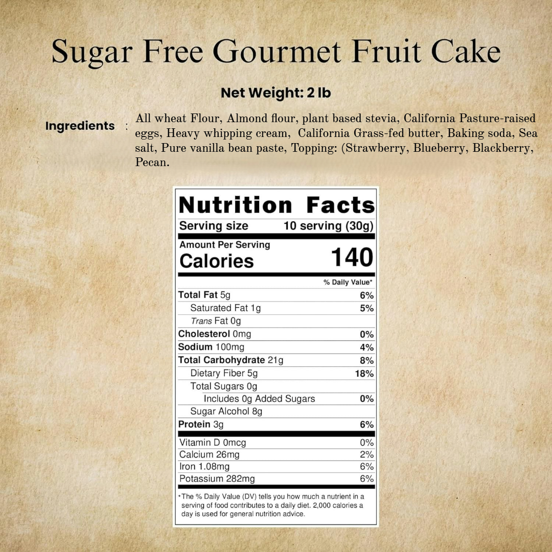 Andy Anand Chocolates Food & Beverages > Desserts & Sweets > Cakes > Sugar-Free Cakes Andy Anand Sugar-Free Keto Fruit Cake, 9-Inch, 2 lb – Low-Carb, Delicious & Decadent, Perfect for Diabetics & Keto Diet Birthday Gift Box Sugar-Free Keto Fruit Cake with Truffles | Diabetic-Friendly