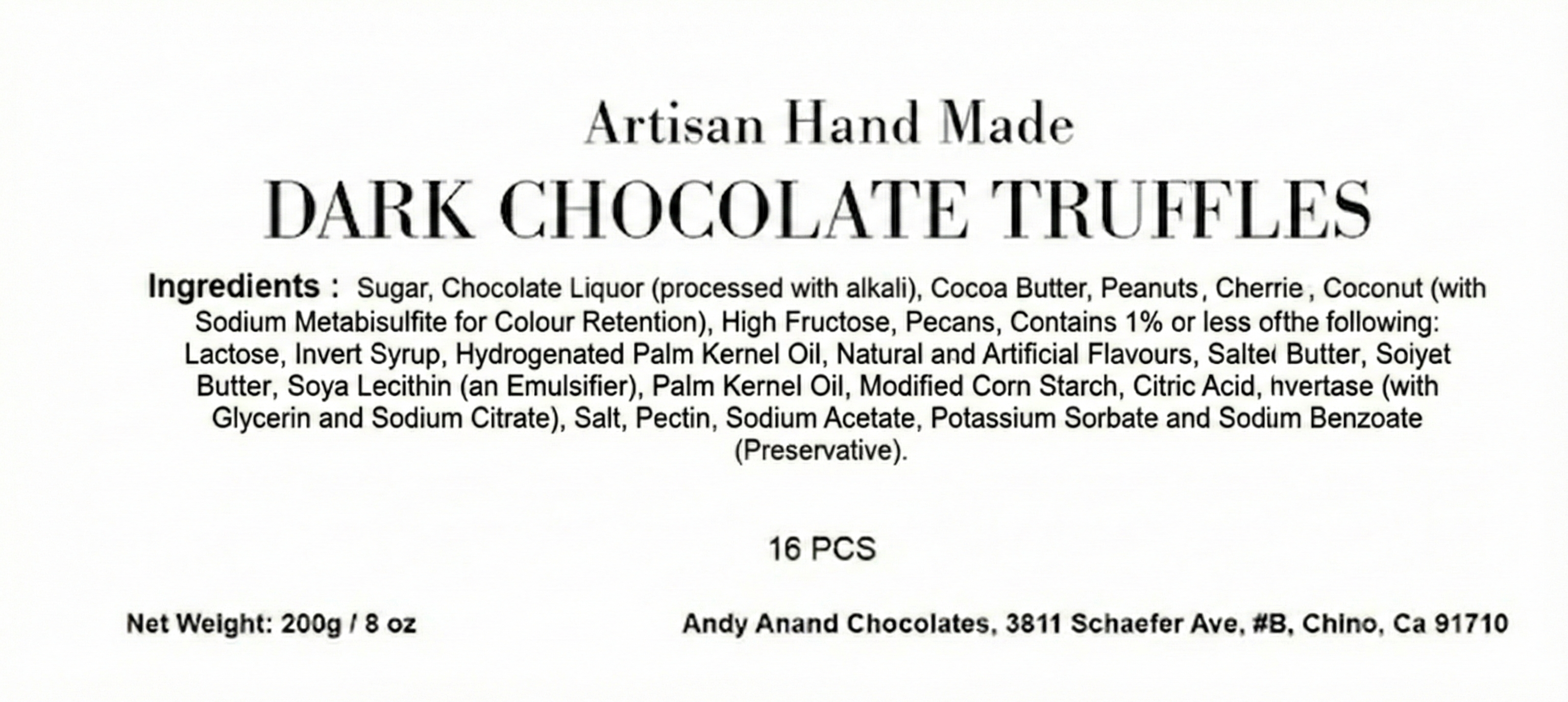 Dark Chocolate Truffles