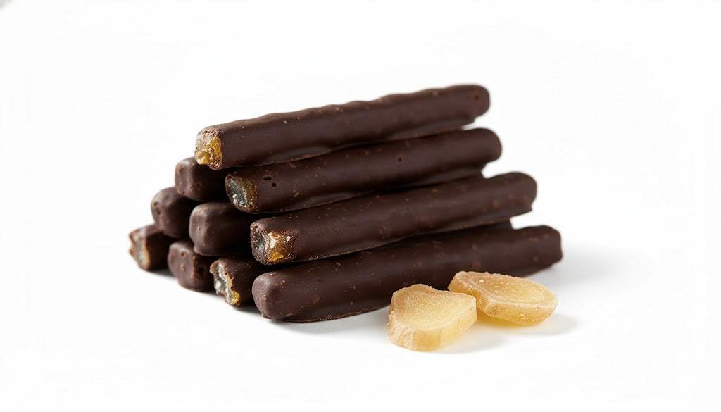 Andy Anand Chocolates Food & Beverages > Desserts & Sweets > Chocolate Andy Anand Dark Chocolate Covered Fresh Ginger, 1 lb – Belgian Dark Chocolate, Bold Sweet & Spicy Flavor, Gourmet Handcrafted Holiday Gift Vegan Belgian Dark Chocolate Ginger 1 lb