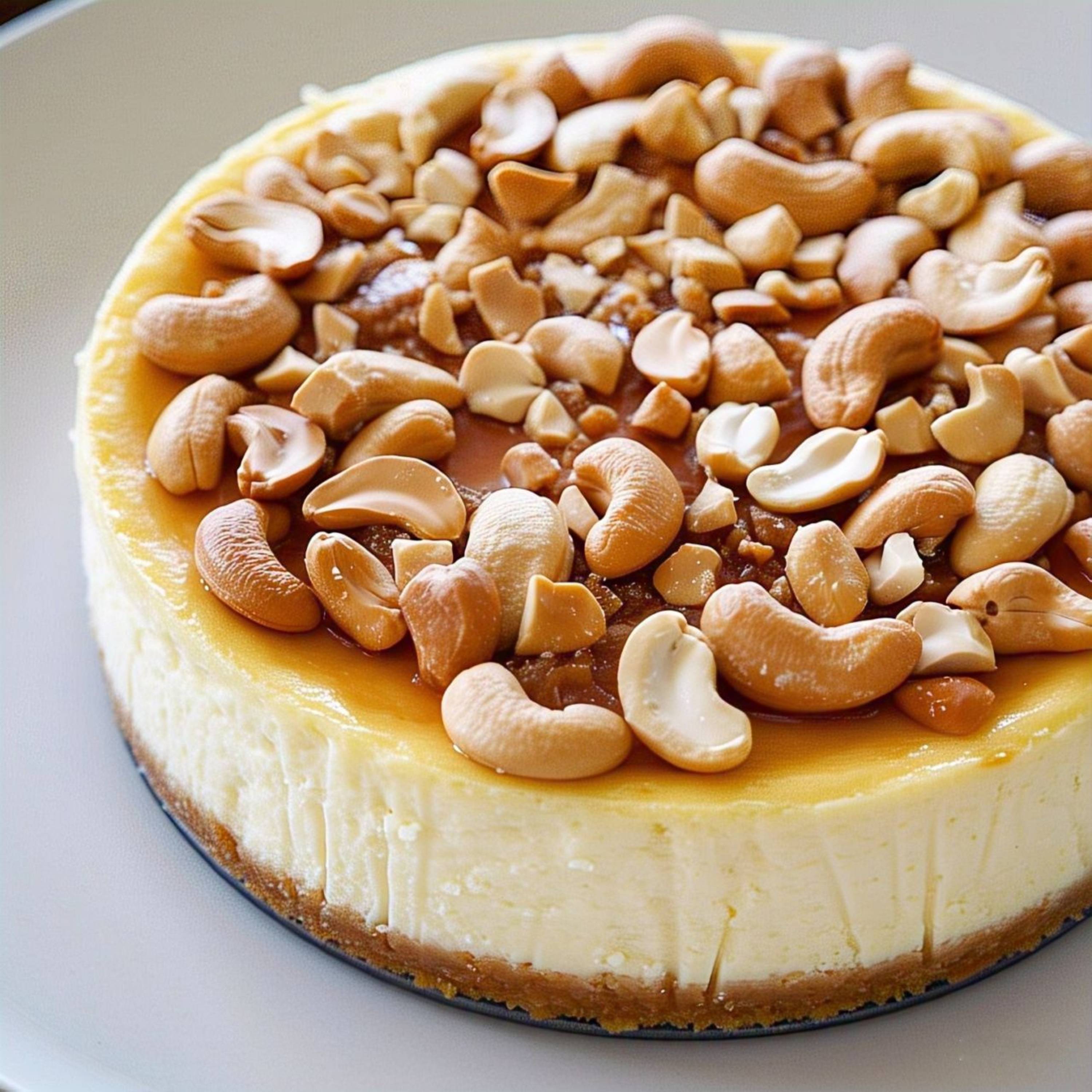 Sugar Free Caramel Cashew Cheesecake #cheesecake shop near me