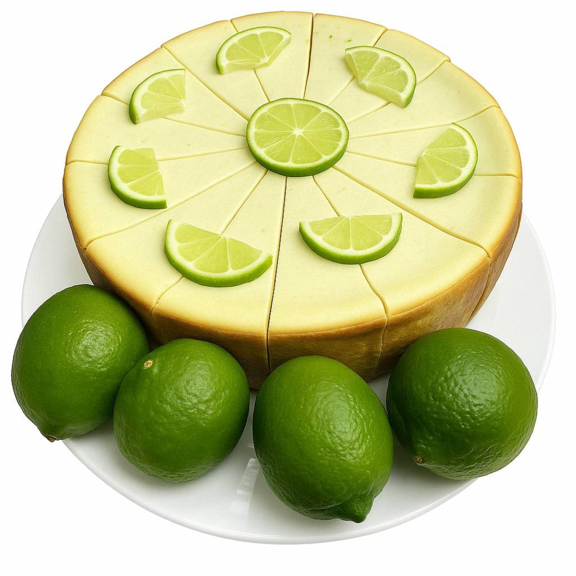 Sugar-free key lime cheesecake with fresh lime slices, 2 lbs, delivered cheesecake near me