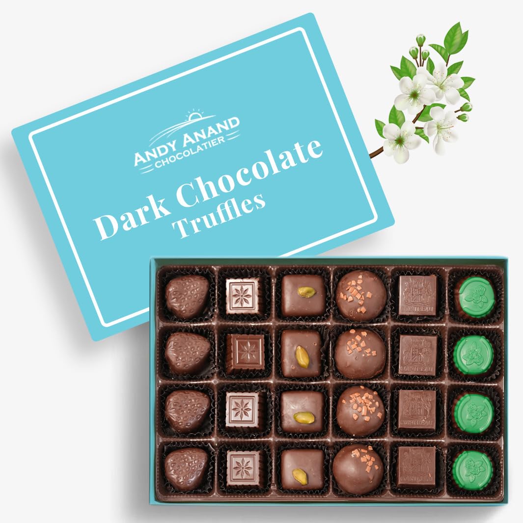 Dark Chocolate Truffles Gluten Free Vegan Dark Chocolate crafted with care by master chocolatier Andy Anand. Indulge in a variety of flavors, from rich ganache to vegan milk chocolate. A luxurious gift that celebrates the art of chocolate-making. Andy Anand Chocolates, All Products,Products,Chocolate Truffles- Free 2nd Day Air