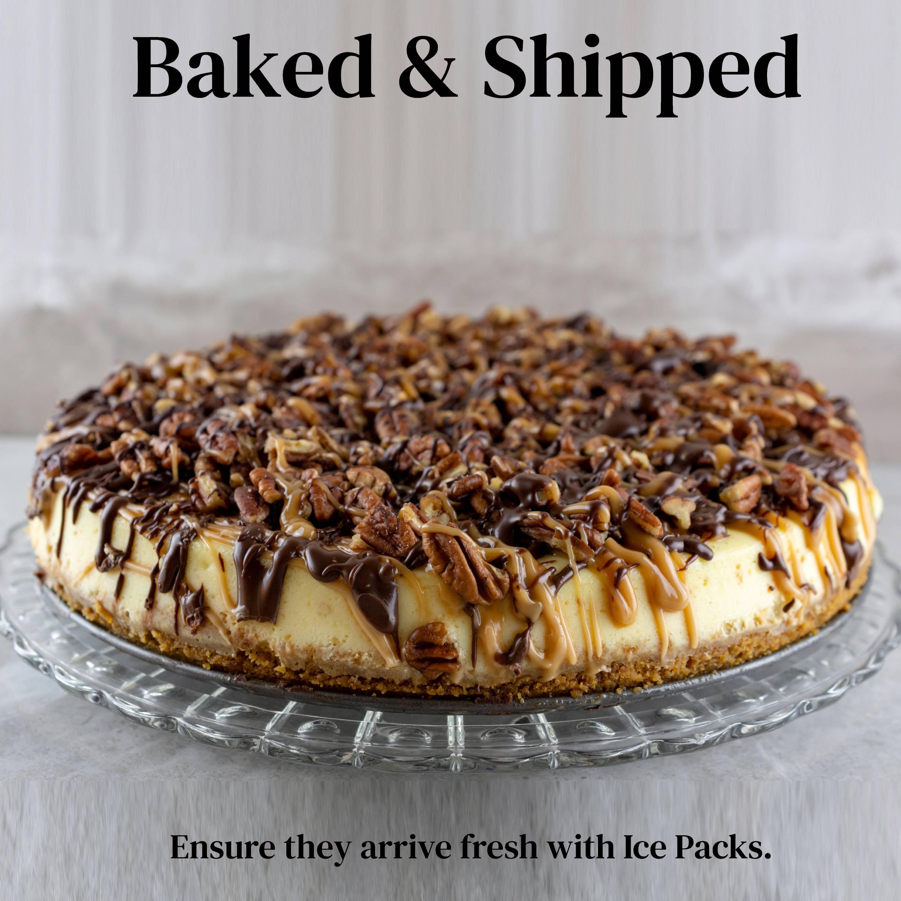 Andy Anand Sugar-Free Turtle Cheesecake 9", Diabetic-Friendly, Creamy & Delicious with Real California Cream, Baked & Shipped