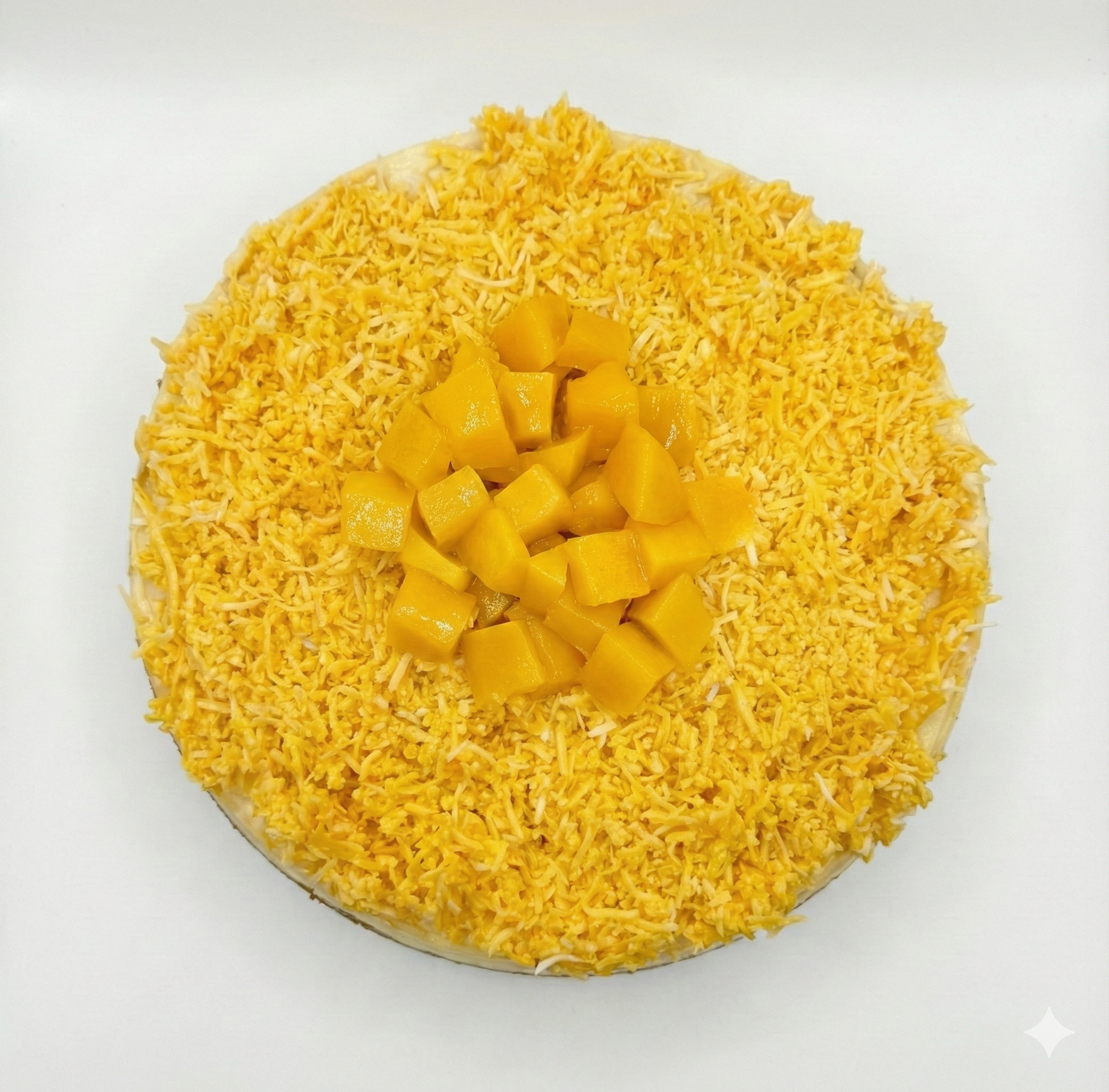 Andyanand Food & Beverages > Desserts & Sweets > Cakes > Sugar-Free Cheesecakes Andy Anand Sugar-Free Coconut Mango Cheesecake, 9-Inch, 2.6 lb – Tropical Flavors, Keto & Diabetic-Friendly, California Cream Cheese Gift Sugar-Free Coconut Mango Cheesecake | Ships Nationwide
