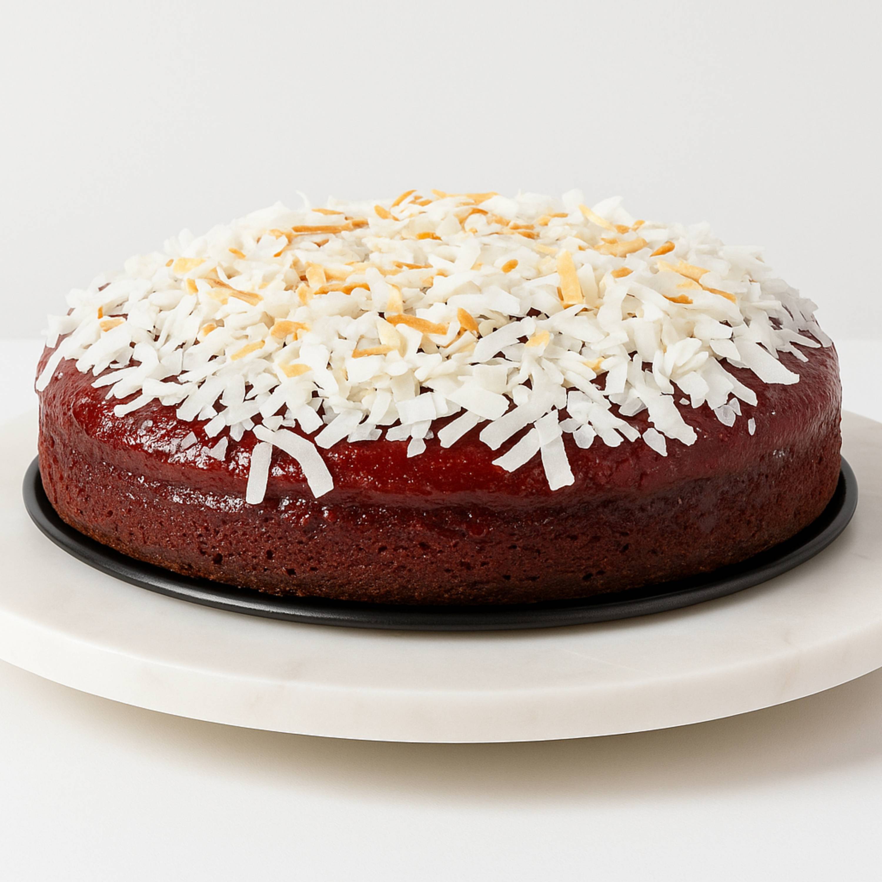 Gluten Free Raspberry Chocolate Truffle Coconut Cake