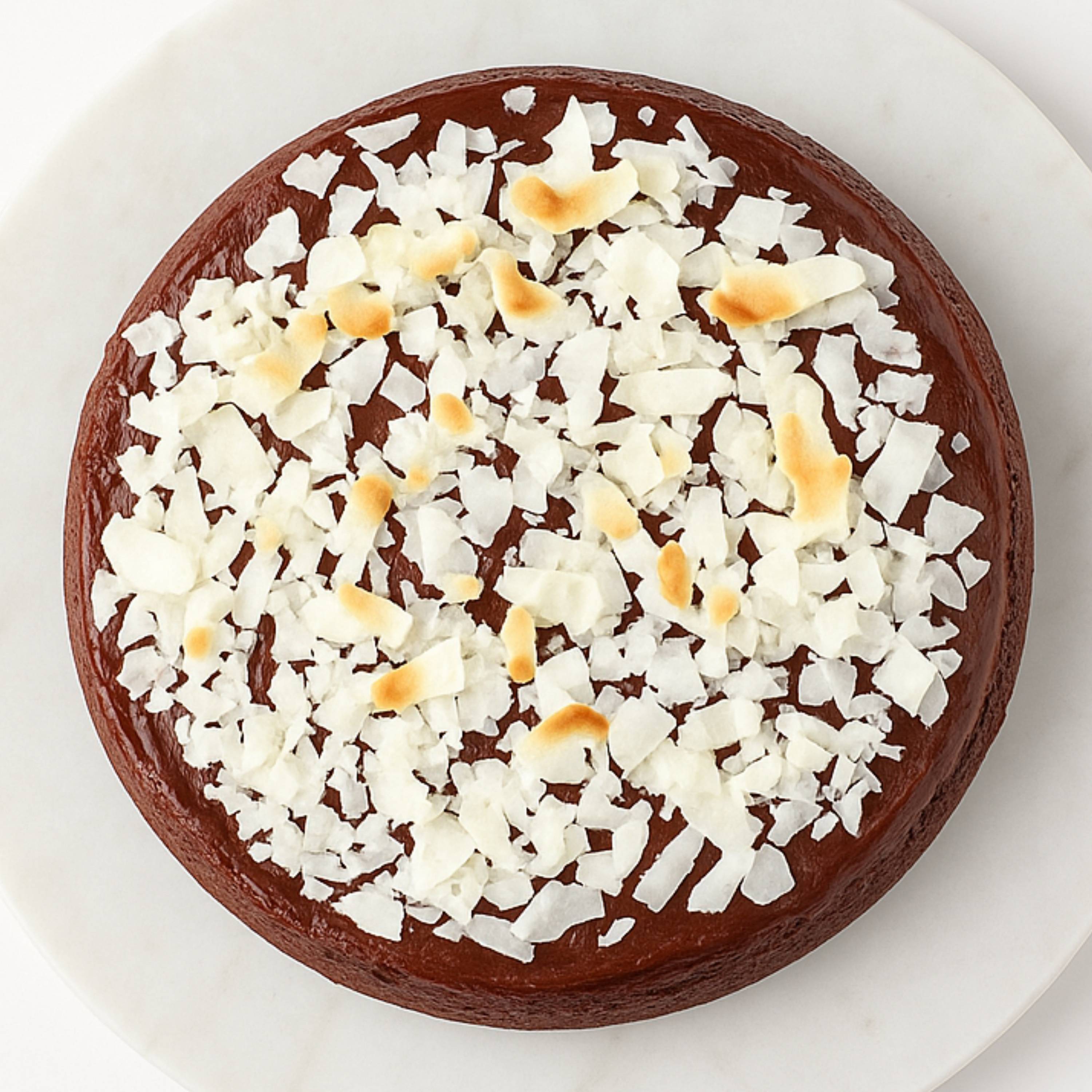 Gluten Free Raspberry Chocolate Truffle Coconut Cake