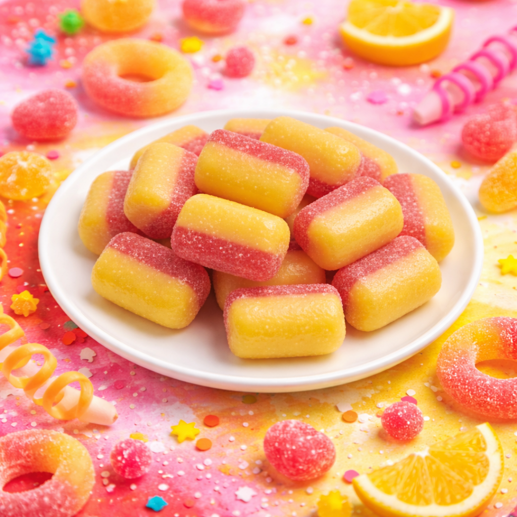 Andyanand Food & Beverages > Confectionery > Hard Candy > Sugar-Free Andy Anand Sugar-Free Rhubarb & Custard Hard Candy, 25 pc – Classic British Sweet, Keto & Diabetic-Friendly Gourmet Snack Gift Box Sugar-Free Rhubarb & Custard Hard Candy | Ships Nationwide
