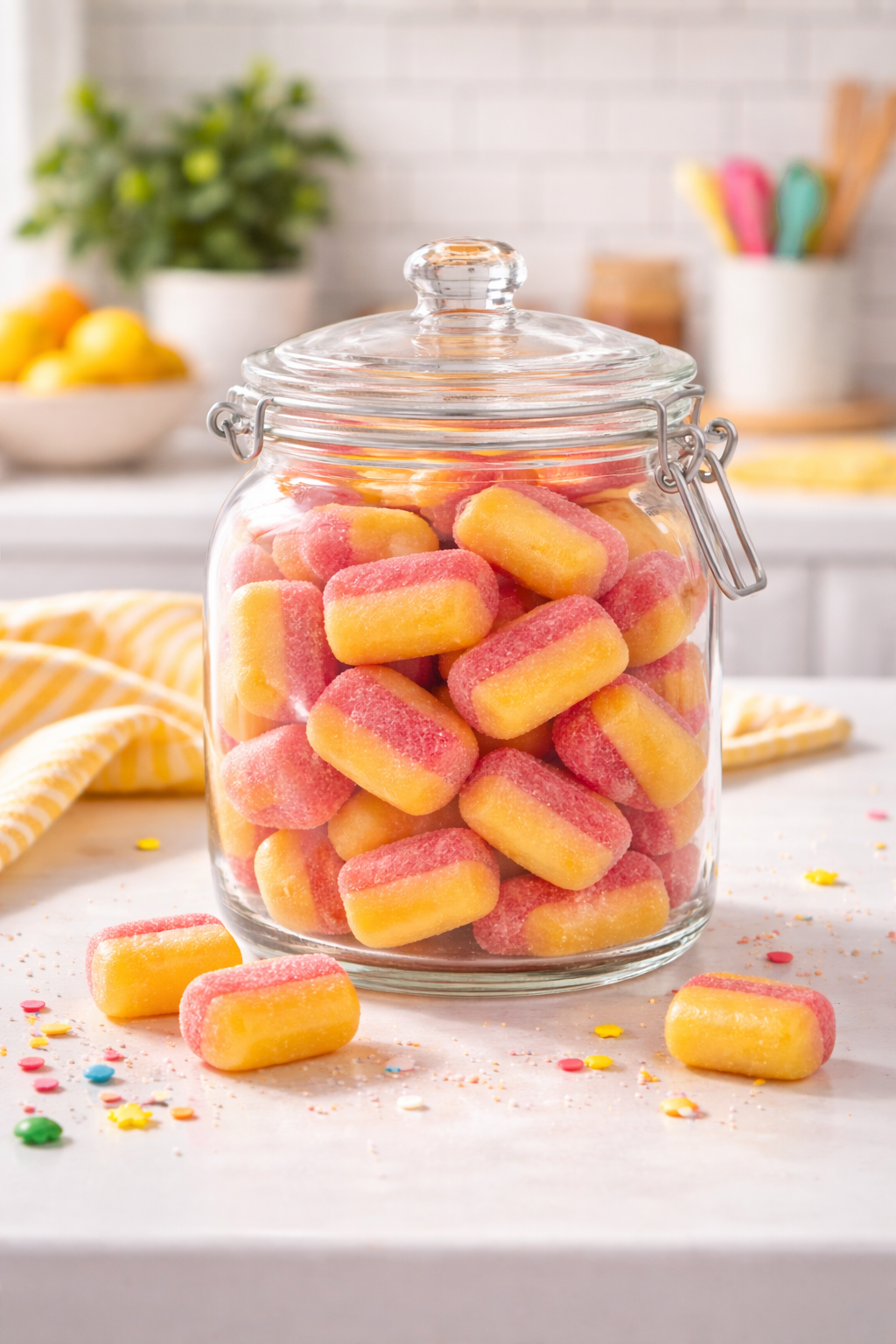 Andy Anand Sugar Free Rhubarb & Custard Hard Candy Boiled in Copper Kettle for that unique taste, Flown from Europe 25 Pieces - Sugar & Aspartame Free - Naturally Flavored & Sweetened - Non-GMO, Gluten Free, Keto & Diabetic Friendly